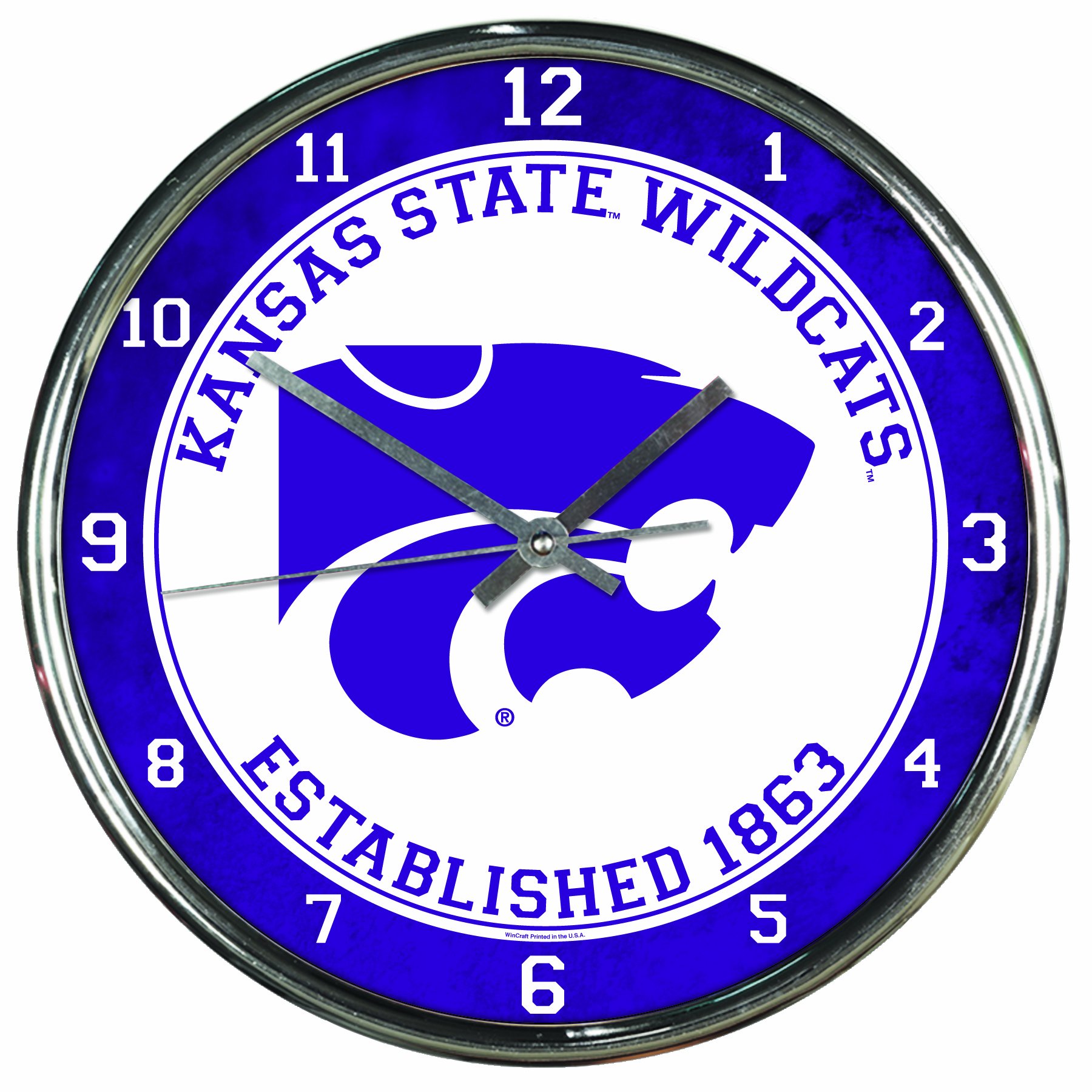 WinCraft NCAA Chrome Clock - Officially Licensed College Team Wall Clock for Fans | Perfect for Dorm, Office, and Game Room Decor