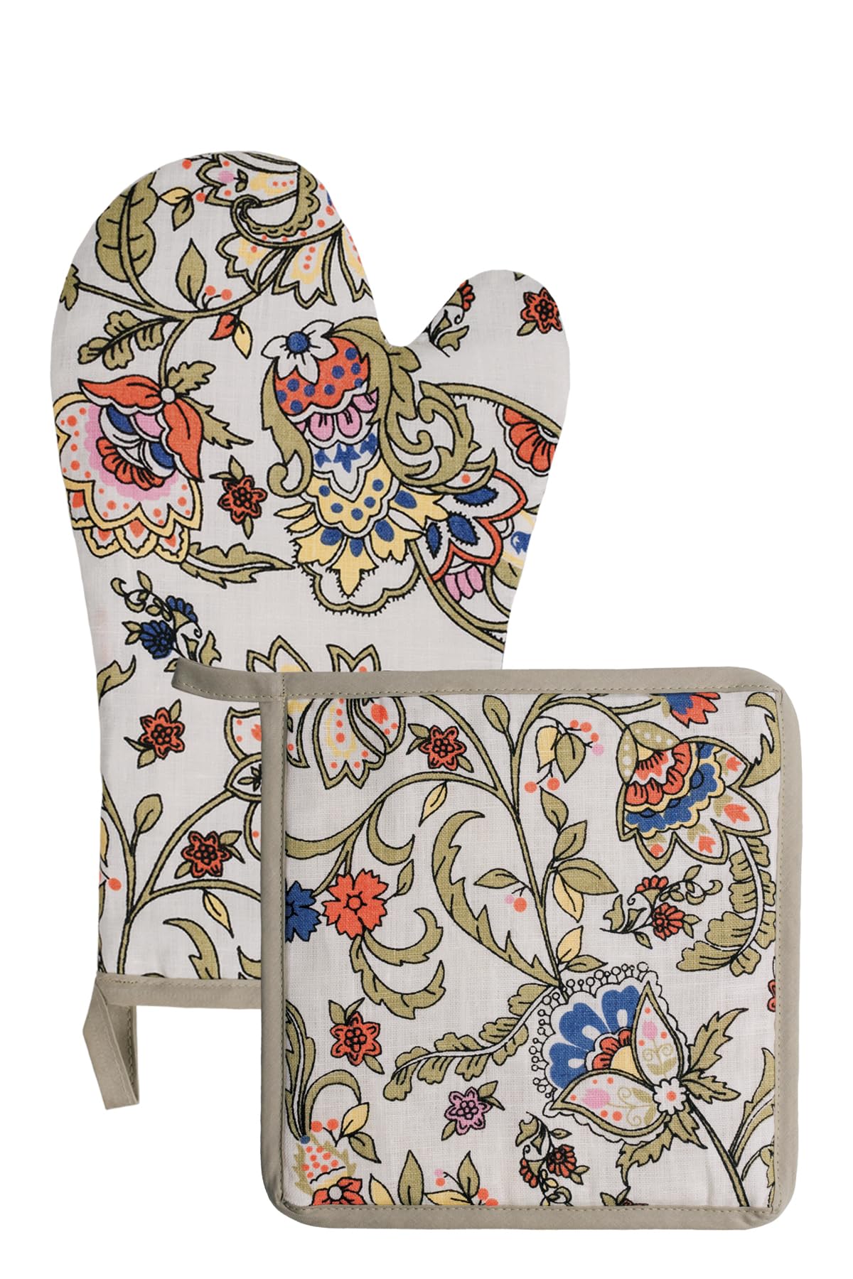Premium 4-Piece Kitchen Apron Set - Oven Mitts & Gloves for Cooking & Baking