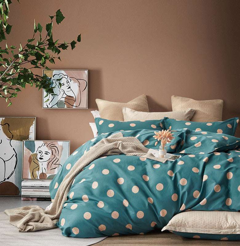 100% Cotton Reversible Quilt Cover Set - Hugo Design - Queen Size Bedding - Soft & Breathable Duvet Cover for Comfortable Sleep