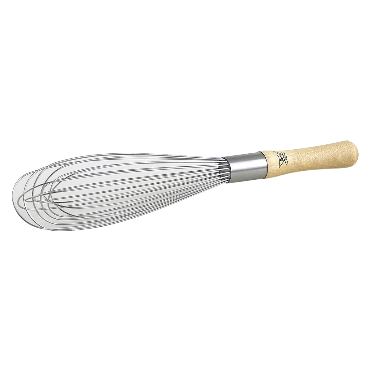 10 SW French Whip with Wood Handle - Premium Quality Kitchen Whip for Baking, Cooking & Mixing - Best for Chefs, Bakers & Home Cooks