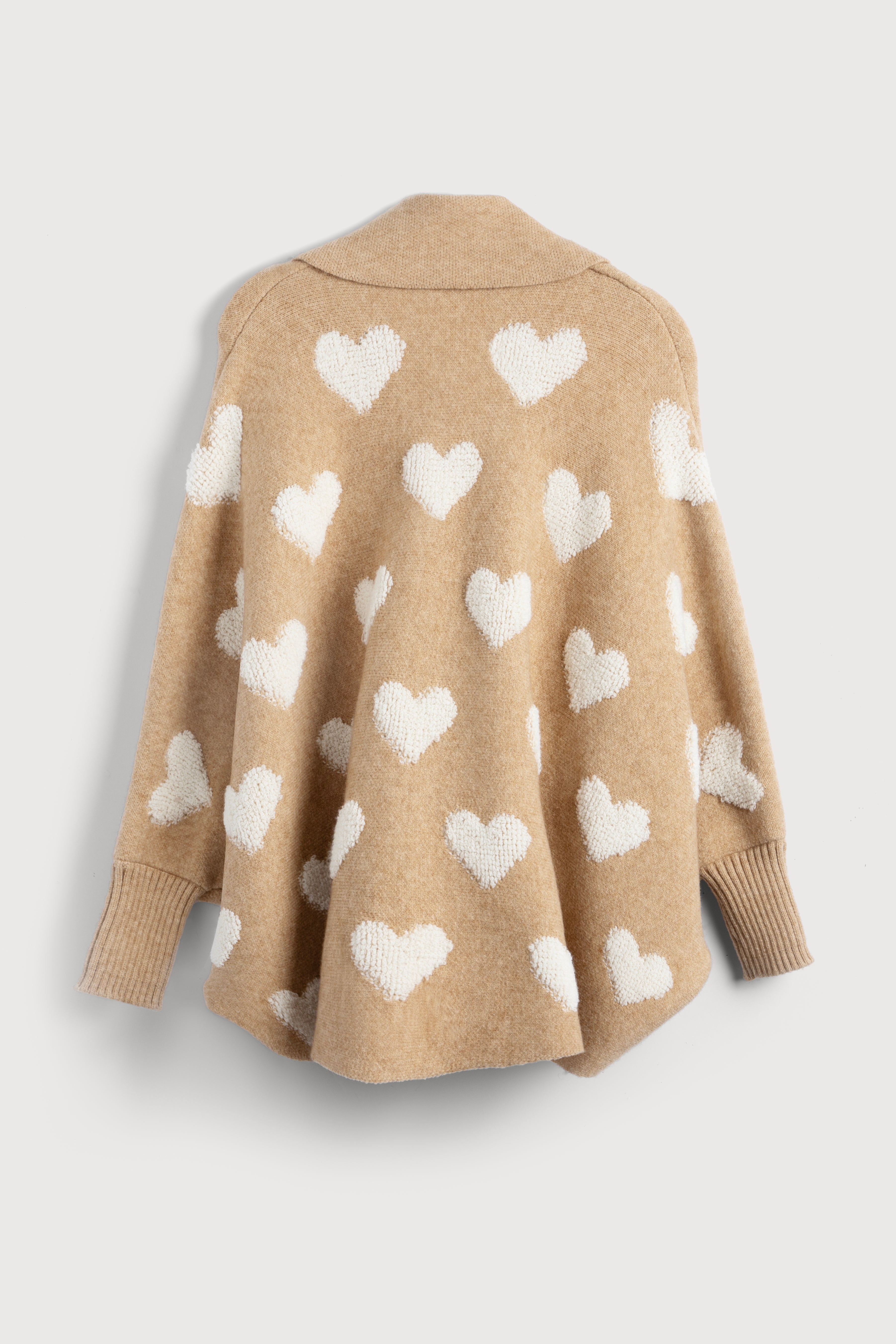 Heart Cardigan Sweater for Women - Cozy Ribbed Knit Pullover for Fall & Winter - Perfect for Casual Outfits, Date Nights, and Layering