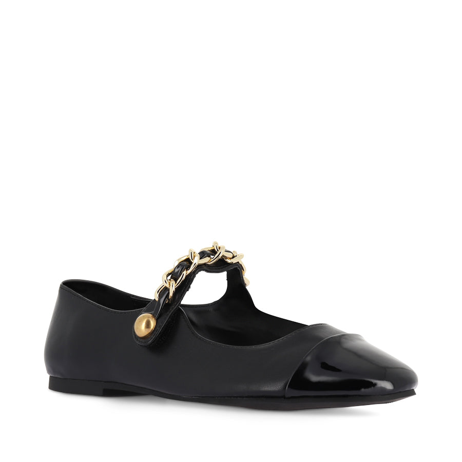 CALAN Black Patent Leather Shoes - Stylish & Durable for Women's Formal Wear & Evening Events