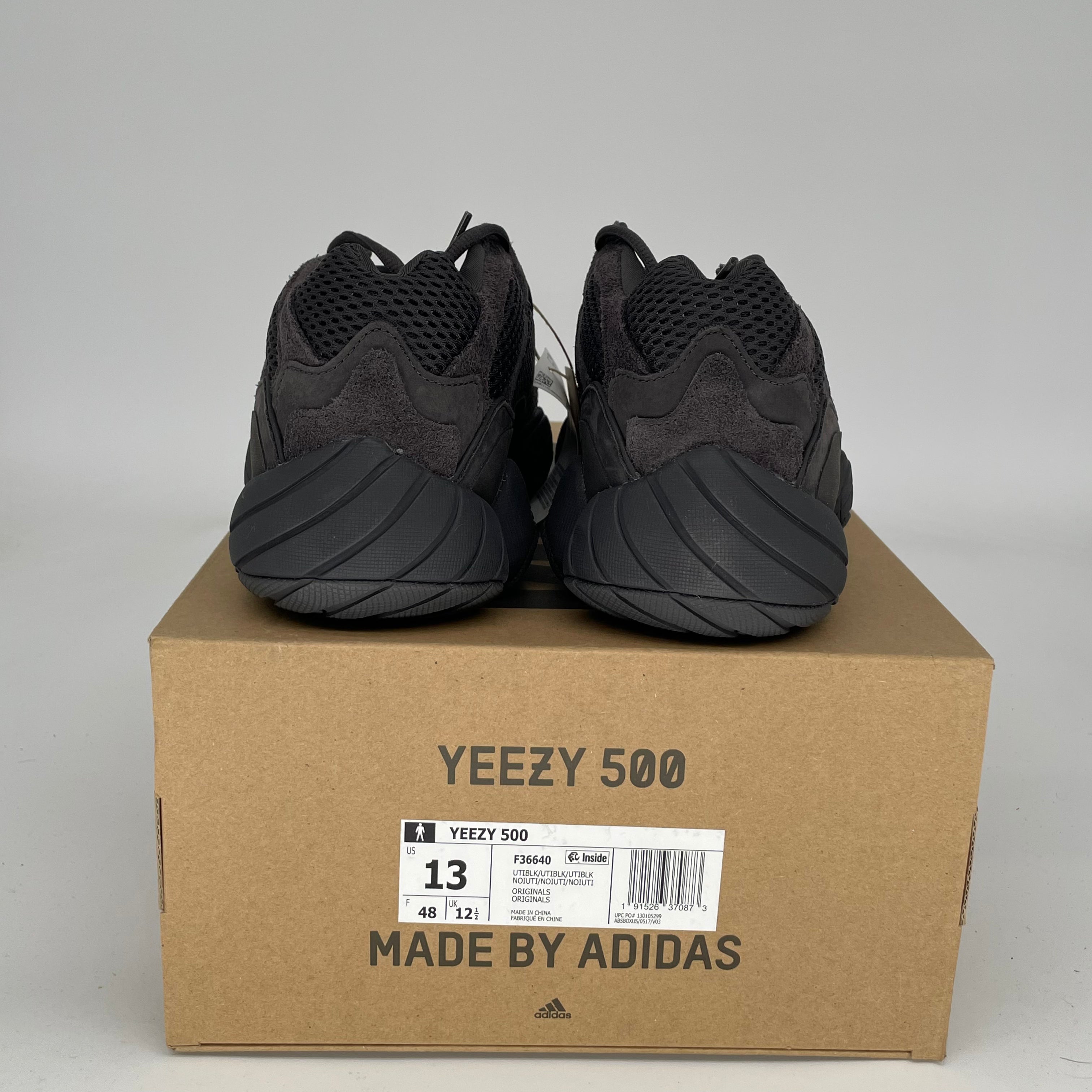 Adidas Yeezy 500 Utility Black Men's Sneakers Size 13 - F36640 | Comfortable Running Shoes for Jogging, Gym & Casual Wear