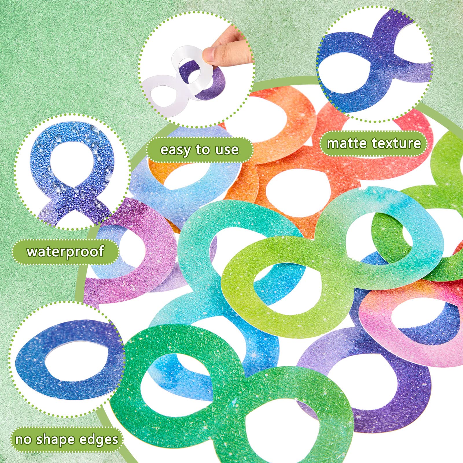 Gueevin 60-Piece Textured Calming Stickers Bulk Set - Sensory Fidget Stickers for Anxiety Relief with Different Textures, Perfect for Kids & Adults - Use on Water Bottles, Phones, Laptops, Notebooks to Reduce Stress & Promote Mindfulness