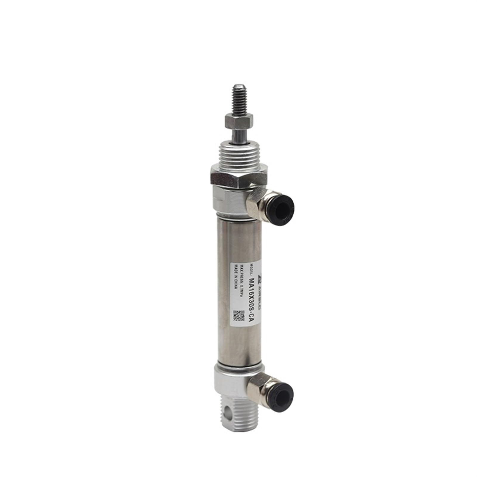 MA32X25 50 75SCA Stainless Steel Pneumatic Air Cylinder - 32mm Bore, 10-300mm Stroke, Double Action Mini Round Cylinder for Industrial Automation (MA32x100S-U-CM) - Perfect for Packaging Machinery, CNC Equipment & Factory Automation Systems