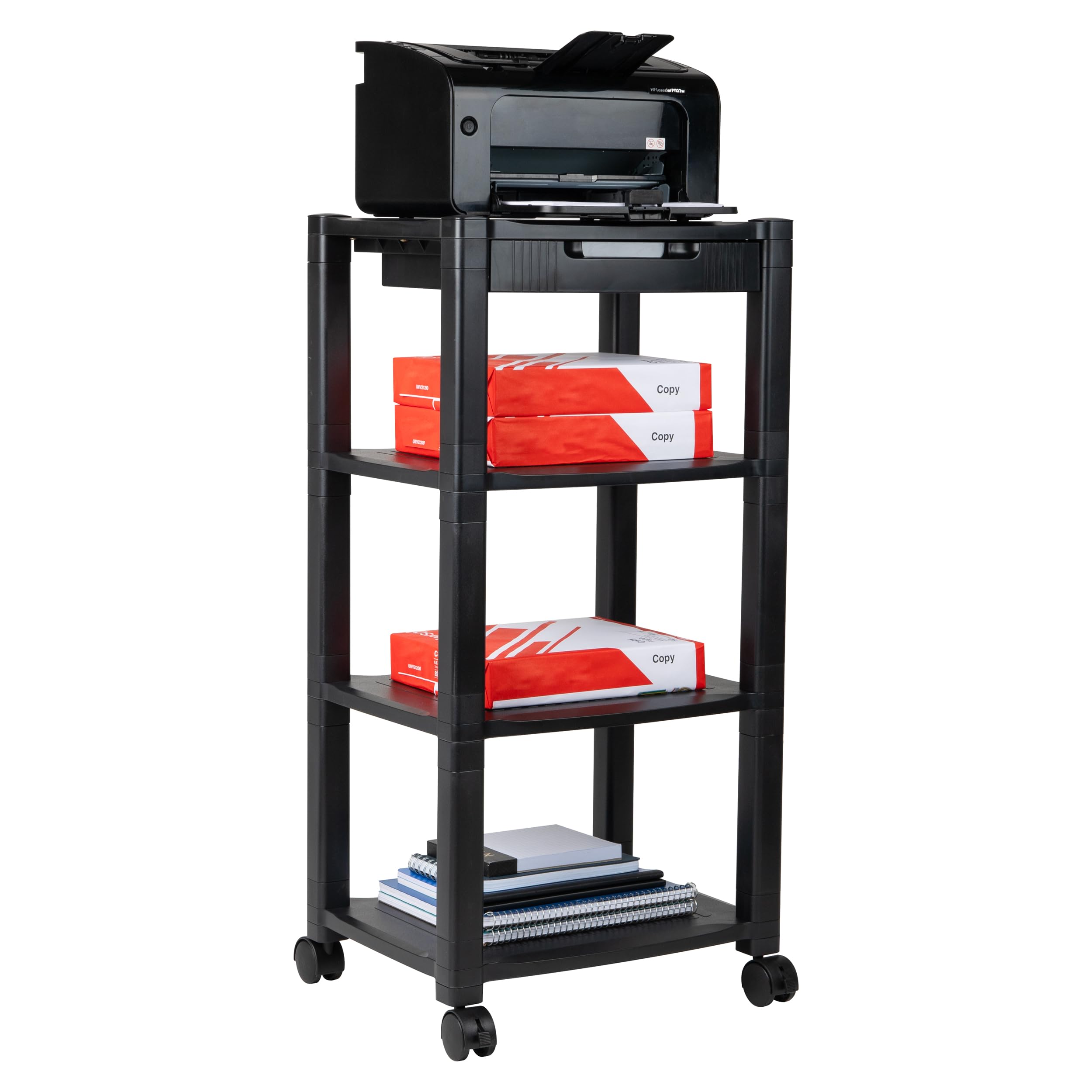 Mind Reader 4-Tier Rolling Printer Cart - 17.25