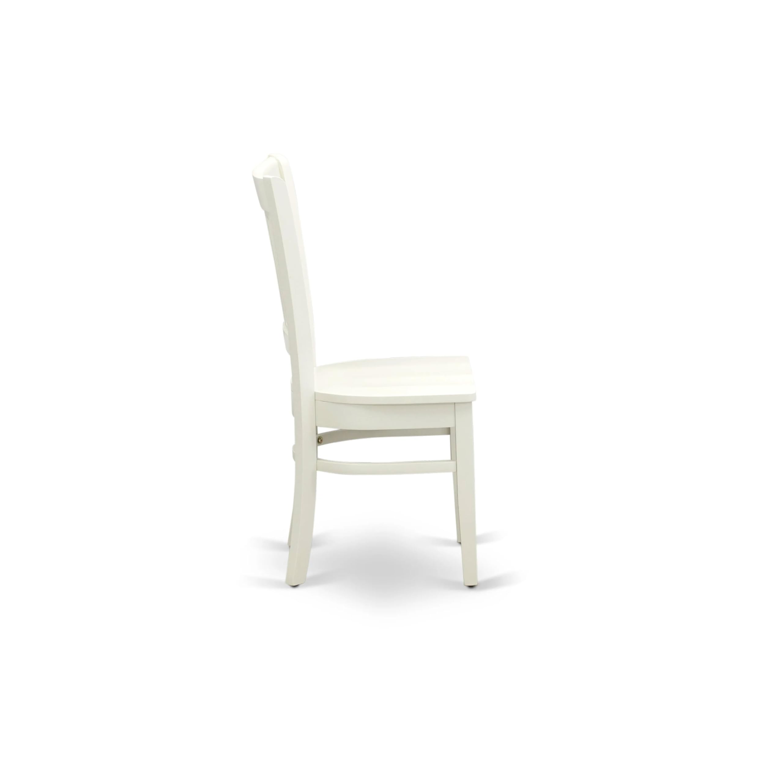 East West Furniture AMVA3-LWH-W 3-Piece Round Kitchen Table Set with Pedestal Base & 2 Dining Chairs, 36x36 Inch, Linen White - Perfect for Small Spaces, Apartments, Breakfast Nooks & Cozy Dining Areas