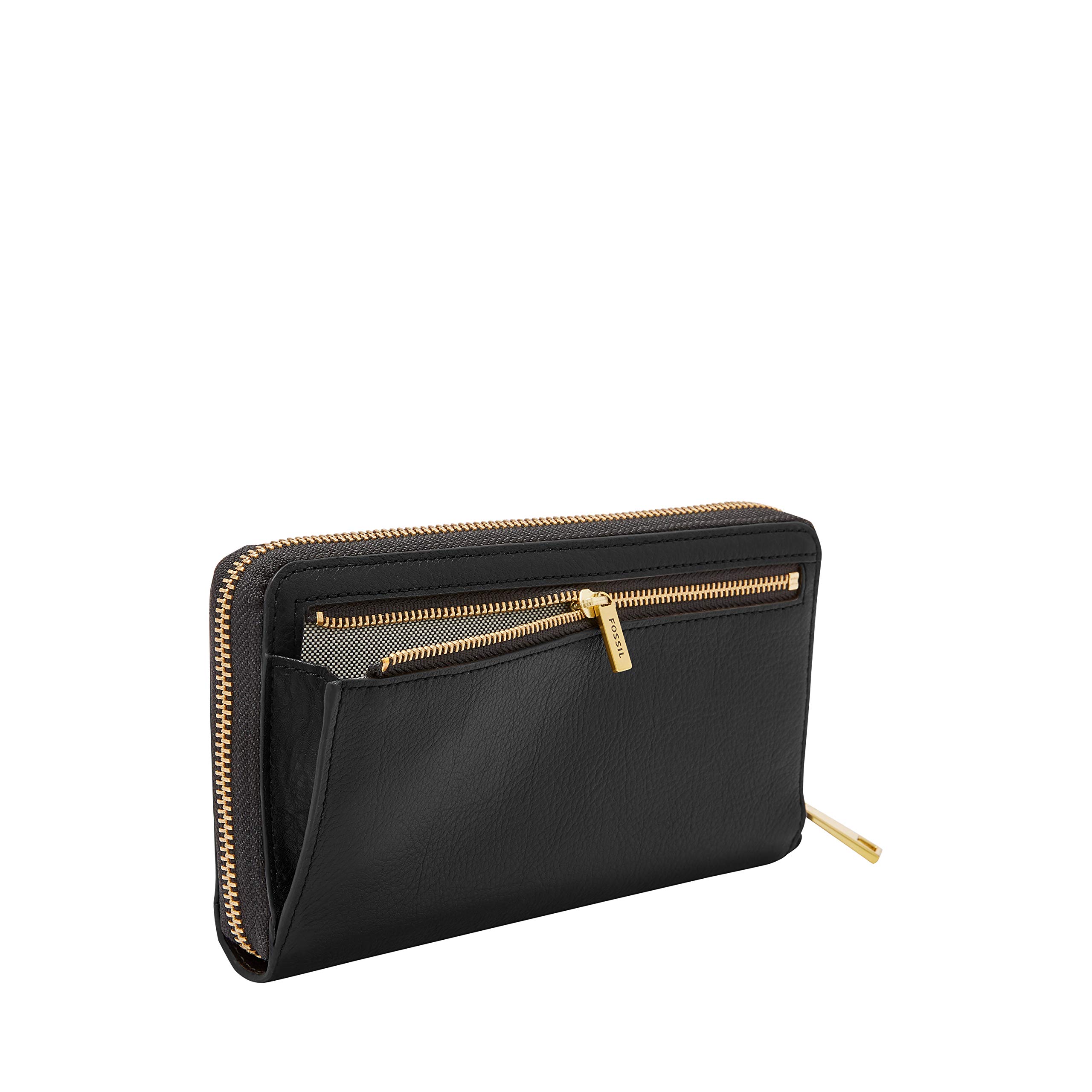 Fossil Women's Liza Genuine Leather Zip-Around Clutch Wallet with Retractable Wristlet Strap - Stylish Crossbody Purse for Everyday Use, Date Night & Travel Accessories