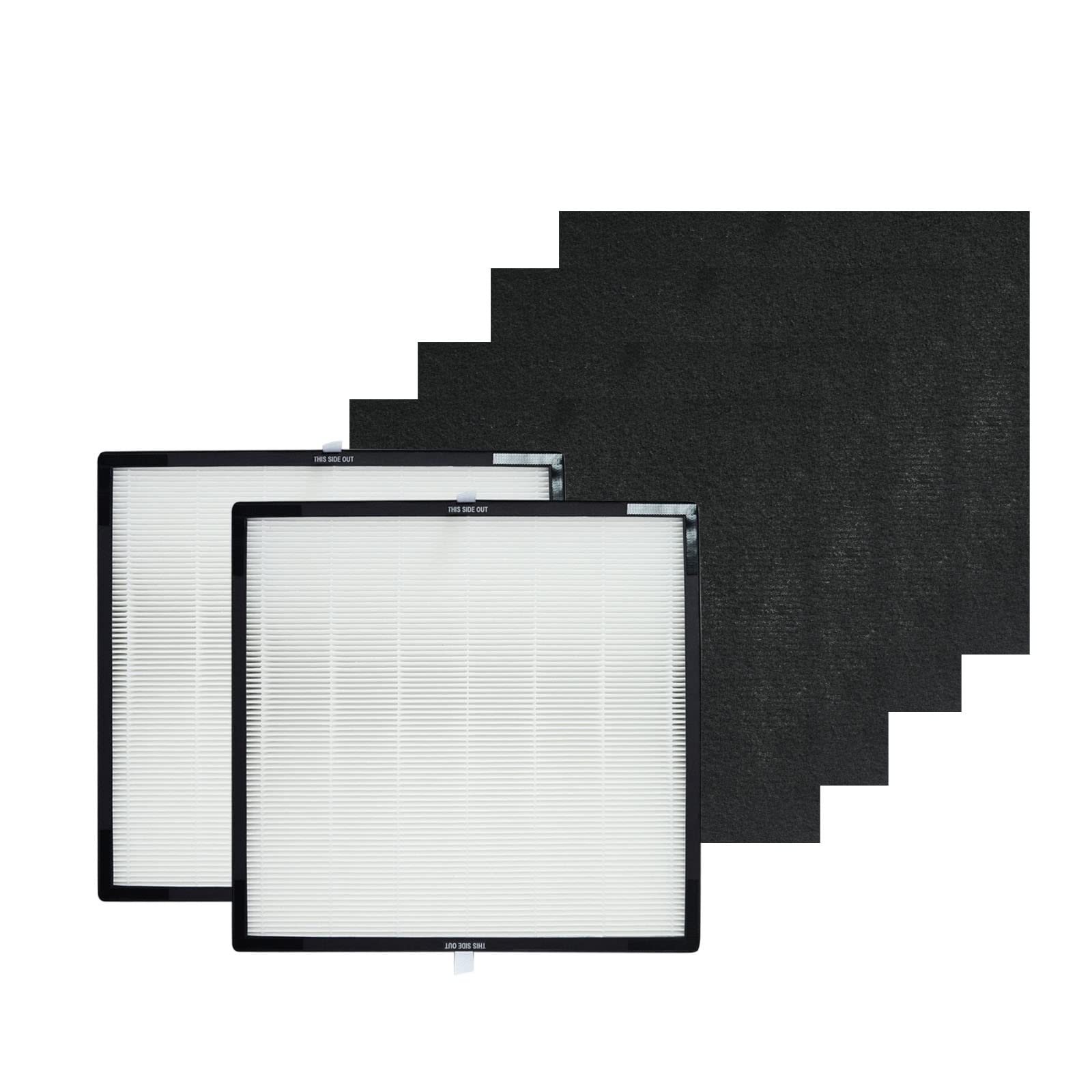 PUREBURG AK46000 2-Pack H13 HEPA + Activated Carbon Air Purifier Replacement Filters - Compatible with Oreck Air Response Small WK16000 Type B1 - Removes Dust, Allergens & Odors for Cleaner Indoor Air - Ideal for Home, Office & Bedroom Use