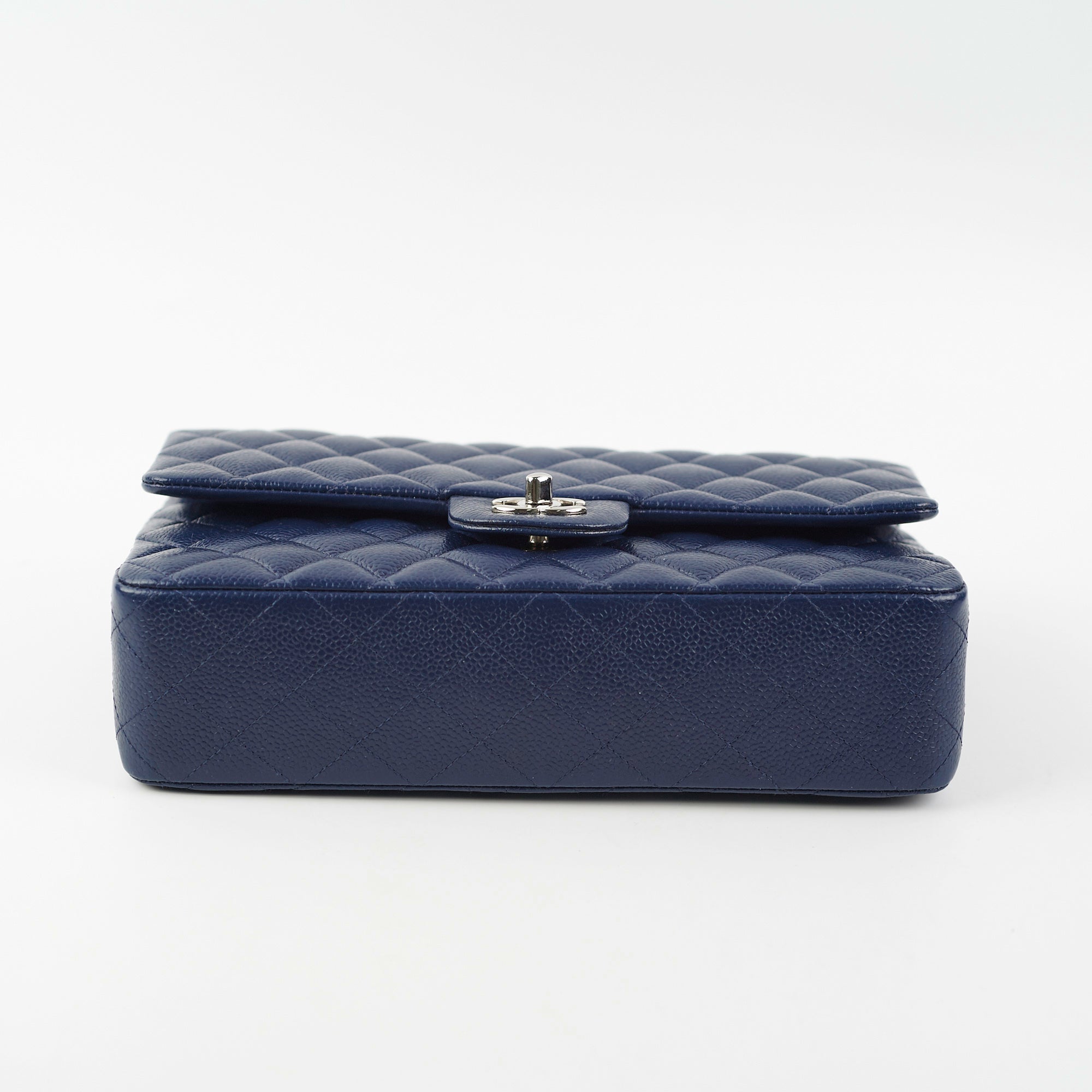 Chanel Classic Flap Medium/Large Caviar Leather Shoulder Bag in Blue | Luxury Designer Handbag for Women | Perfect for Work, Evening Events & Special Occasions
