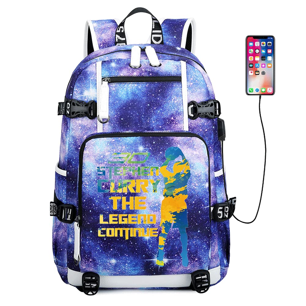 SC 30 Basketball Player Multifunctional Backpack - Durable Sports Gym Bag for Men & Women, Perfect for School, Travel & Basketball Fans | Water-Resistant & Spacious Design