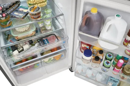 Frigidaire Gallery FGHT2055VF 20.0 Cu. Ft. Stainless Steel Top Freezer Refrigerator - Energy Efficient Kitchen Appliance for Home & Apartment Use