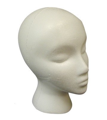 BURMAX Styrofoam Wig Head Display Stand - Perfect for Styling, Storing & Showcasing Wigs, Hair Extensions & Cosplay Accessories