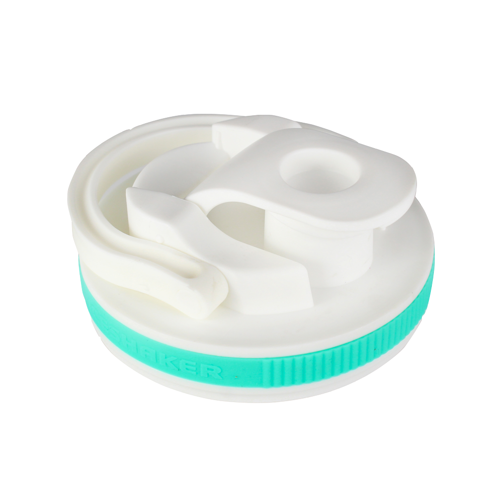 White Lid with Mint Band