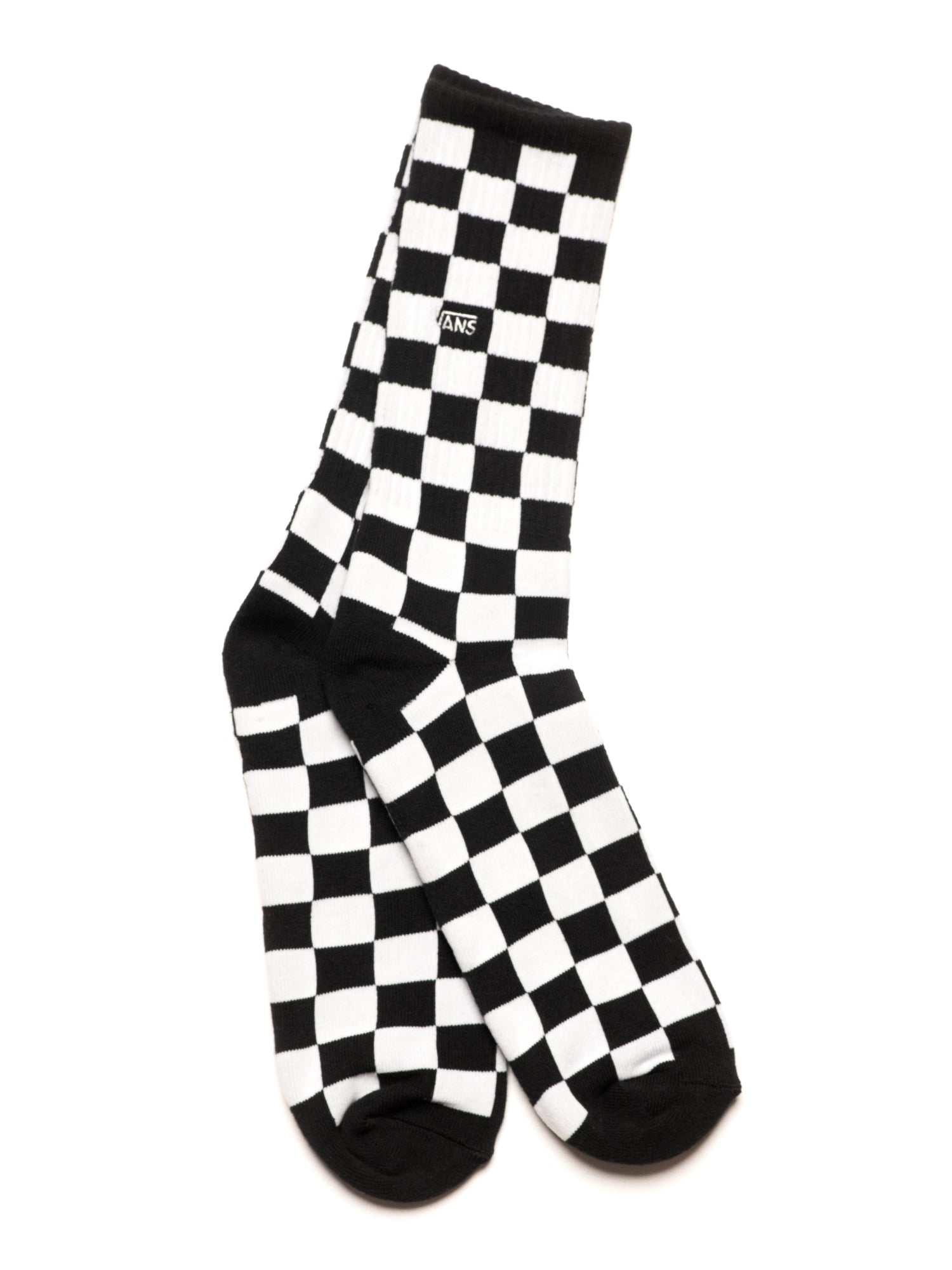 Checker II Crew Socks 9.5-13, Black & White - Comfortable Athletic Socks for Men - Perfect for Running, Basketball & Casual Wear