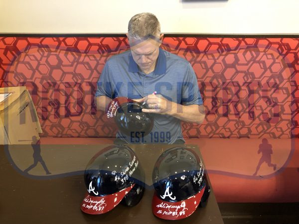 Dale Murphy Autographed Atlanta Braves Rawlings Authentic MLB Batting Helmet with Career Stats - Limited Edition 333/COA - Perfect for Baseball Memorabilia Collectors & Braves Fans Display