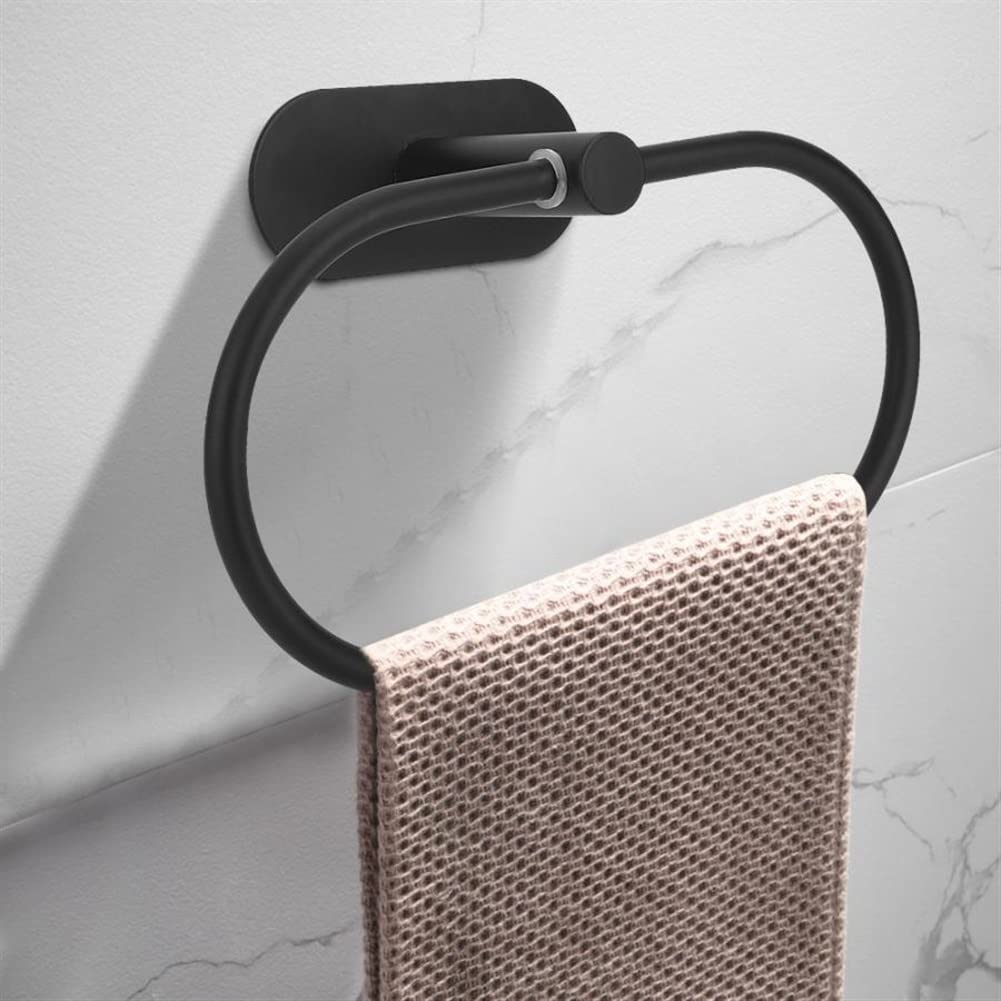 Stainless Steel Wall Mounted Towel Rack - Self-Adhesive Bathroom Towel Holder for Hand & Bath Towels - Space Saving Storage Shelf for Kitchen, Bathroom & Laundry Room Organization