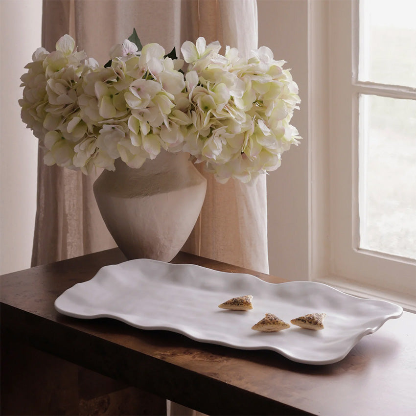 Beatriz Ball Vida Nube Rectangular Serving Tray - Elegant Silver-Plated Rectangular Tray for Entertaining, Dining, and Home Decor | Perfect for Parties, Weddings, and Gift Giving