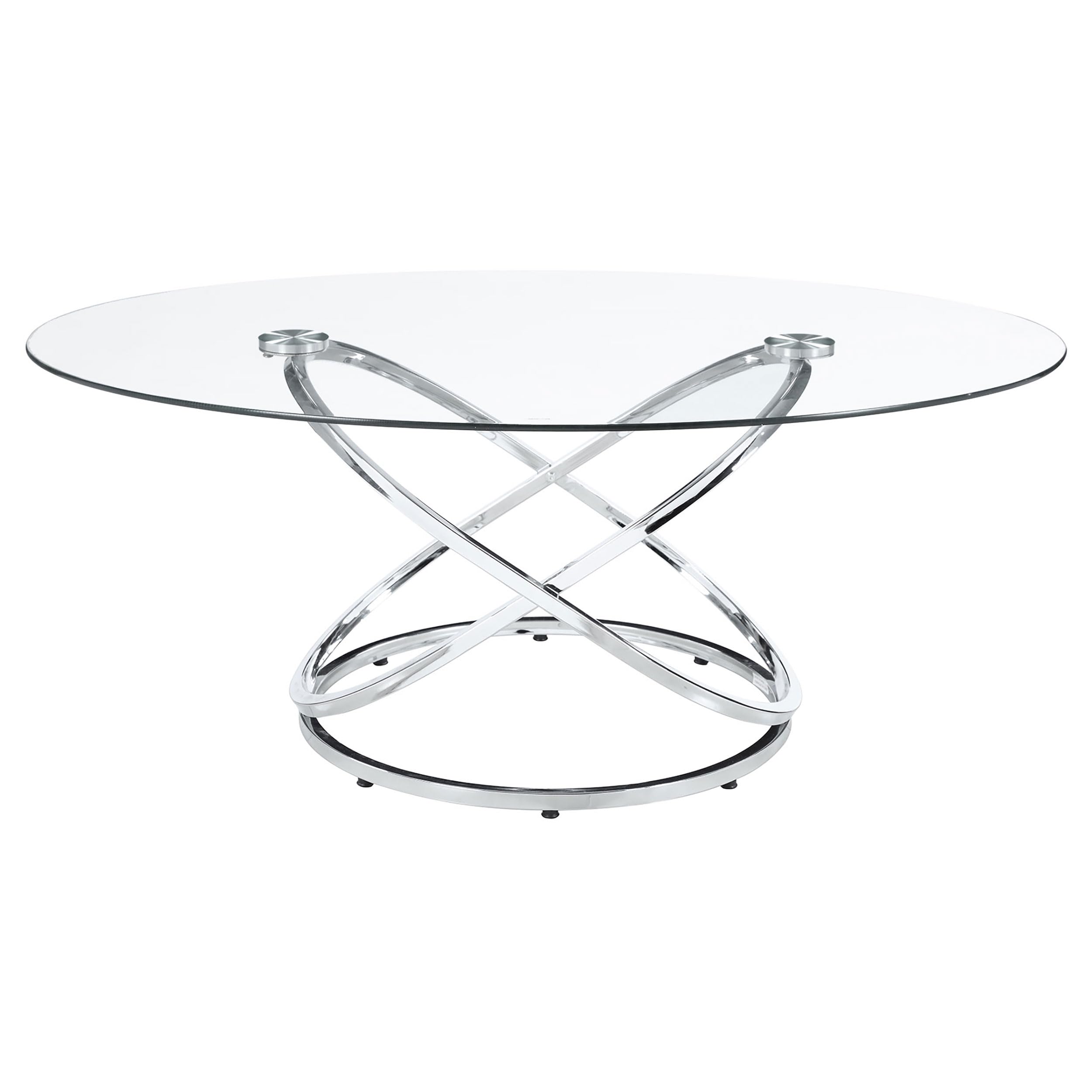 Coaster Furniture 3-Piece Chrome and Clear Glass End Table Set 722373 - Perfect for Living Room, Bedroom, or Office Decor