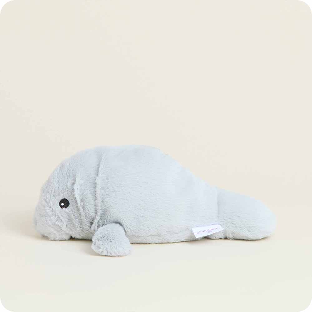 Warmies Junior Plush Manatee Stuffed Animal - Microwaveable Heating Pad for Kids, Stress Relief & Comfort - Perfect for Bedtime, Anxiety Relief & Cold Weather Warmth