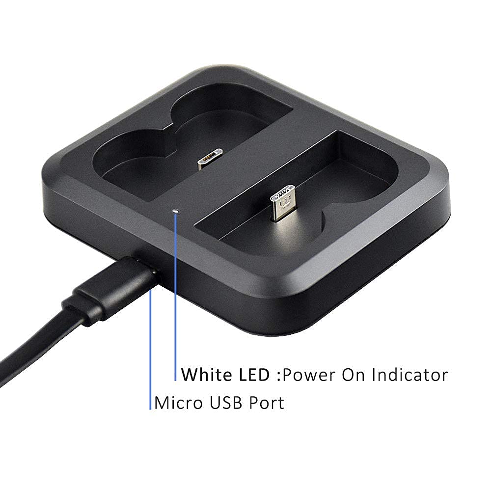 **Dual Ring Battery Charger Station for Ring Spotlight Cam, Video Doorbell 2/3/4 & Stick Up Cam - Fast Charging Dock for Rechargeable Batteries (Batteries Not Included) - Perfect for Home Security & Outdoor Monitoring**