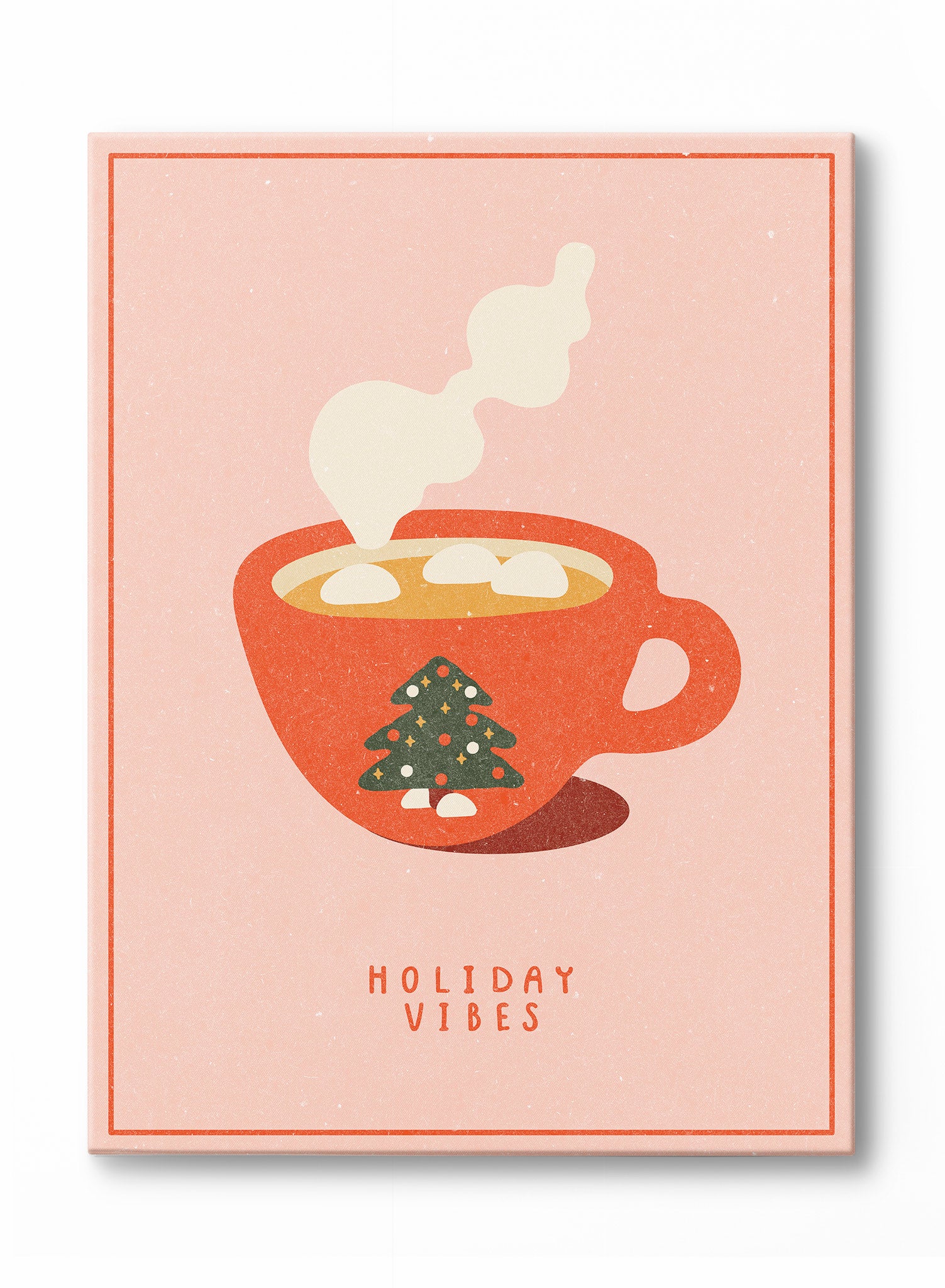 Marshmallow Vibes Canvas Wall Art - Soft Pastel Aesthetic Decor for Bedroom, Living Room & Office - Perfect for Boho, Minimalist & Modern Home Decor