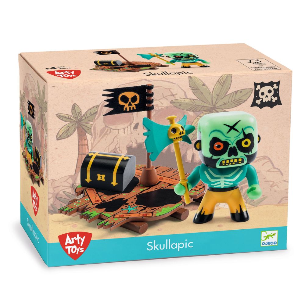 Djeco Arty Toys Skullapic - Creative DIY Craft Kit for Kids, Fun Halloween & Party Decorations - Perfect for Home, Classroom & Gift Giving