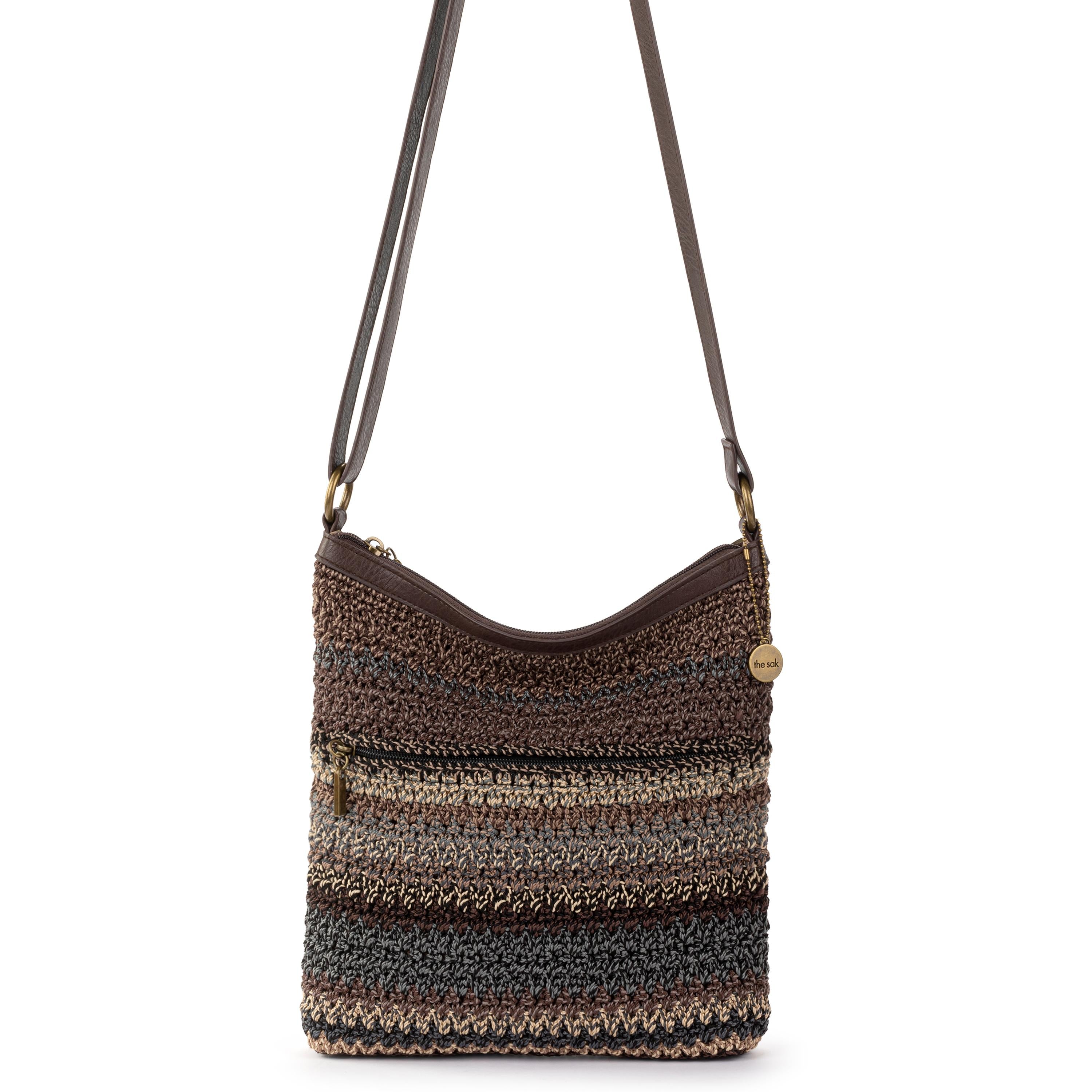 Handmade Lucia Crossbody Bag - Crochet Aspen Stripe Pattern - Perfect for Everyday Use, Travel & Shopping