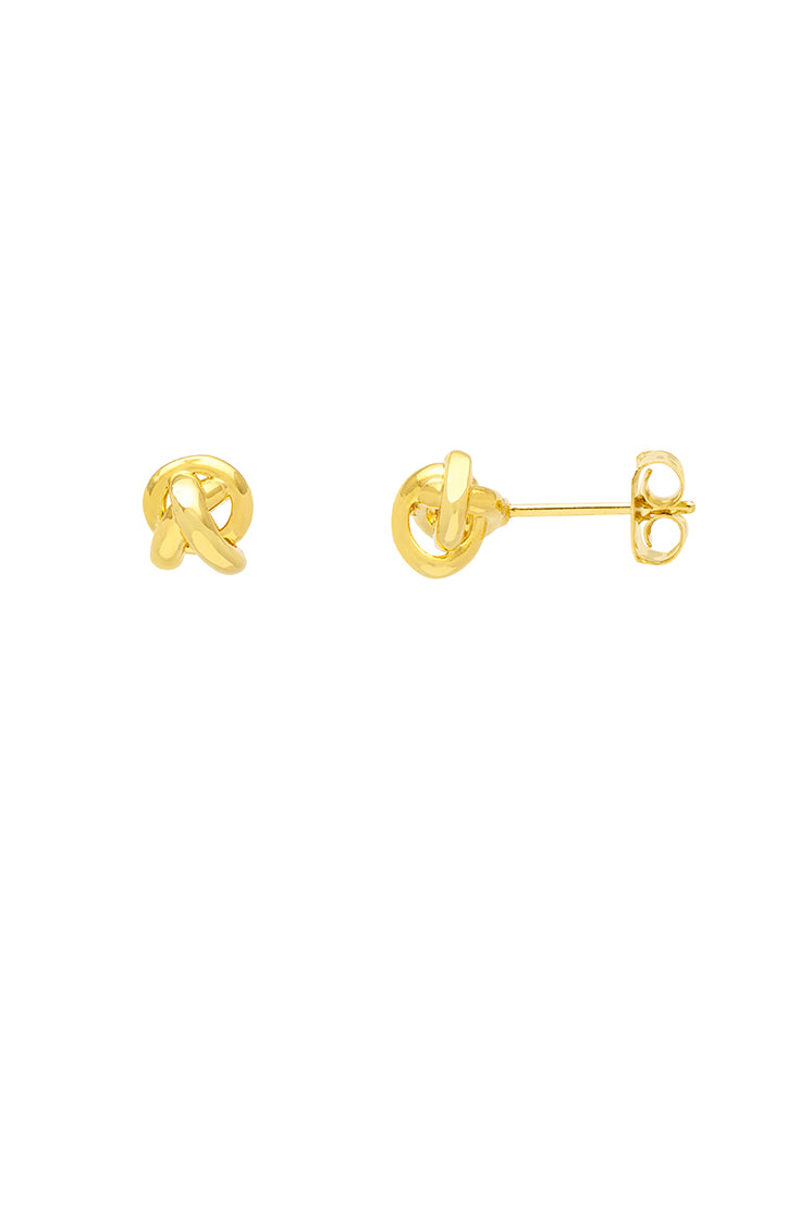 Knot Stud Earrings for Women - 925 Sterling Silver Minimalist Dainty Knot Studs EBE5596G - Perfect for Everyday Wear, Gift Giving & Special Occasions