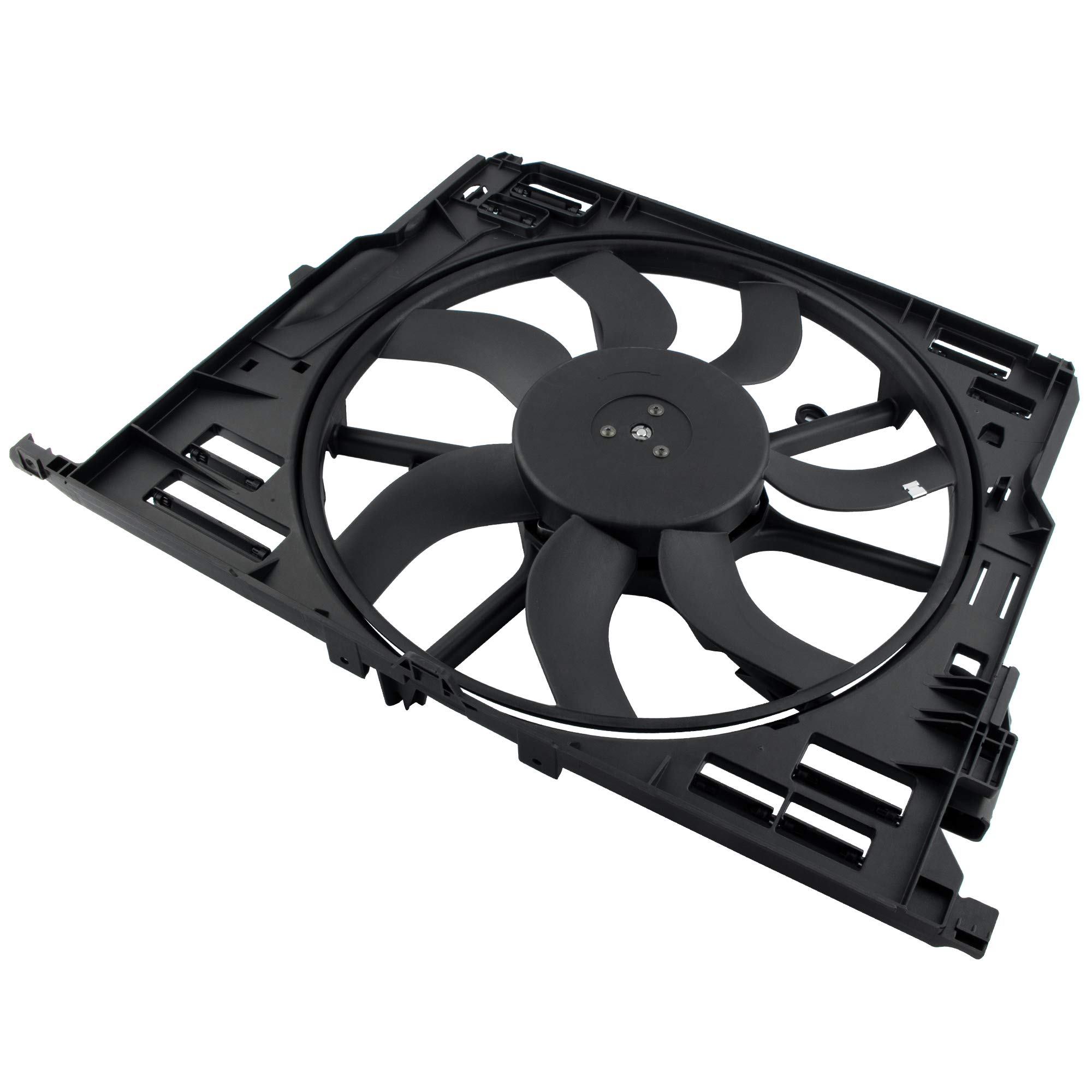 High-Performance BOXI Radiator Cooling Fan Assembly Compatible with BMW 528i 530i 535i xDrive 640i xDrive 740i 740Li xDrive F01 F02 F06 F10 F11 F12 (2009-2015) 3.0L l6 - OEM 17428509741 17427599493 17427802943 Replacement - Perfect for Engine Cooling & Overheating Prevention in Hot Weather & Heavy Traffic
