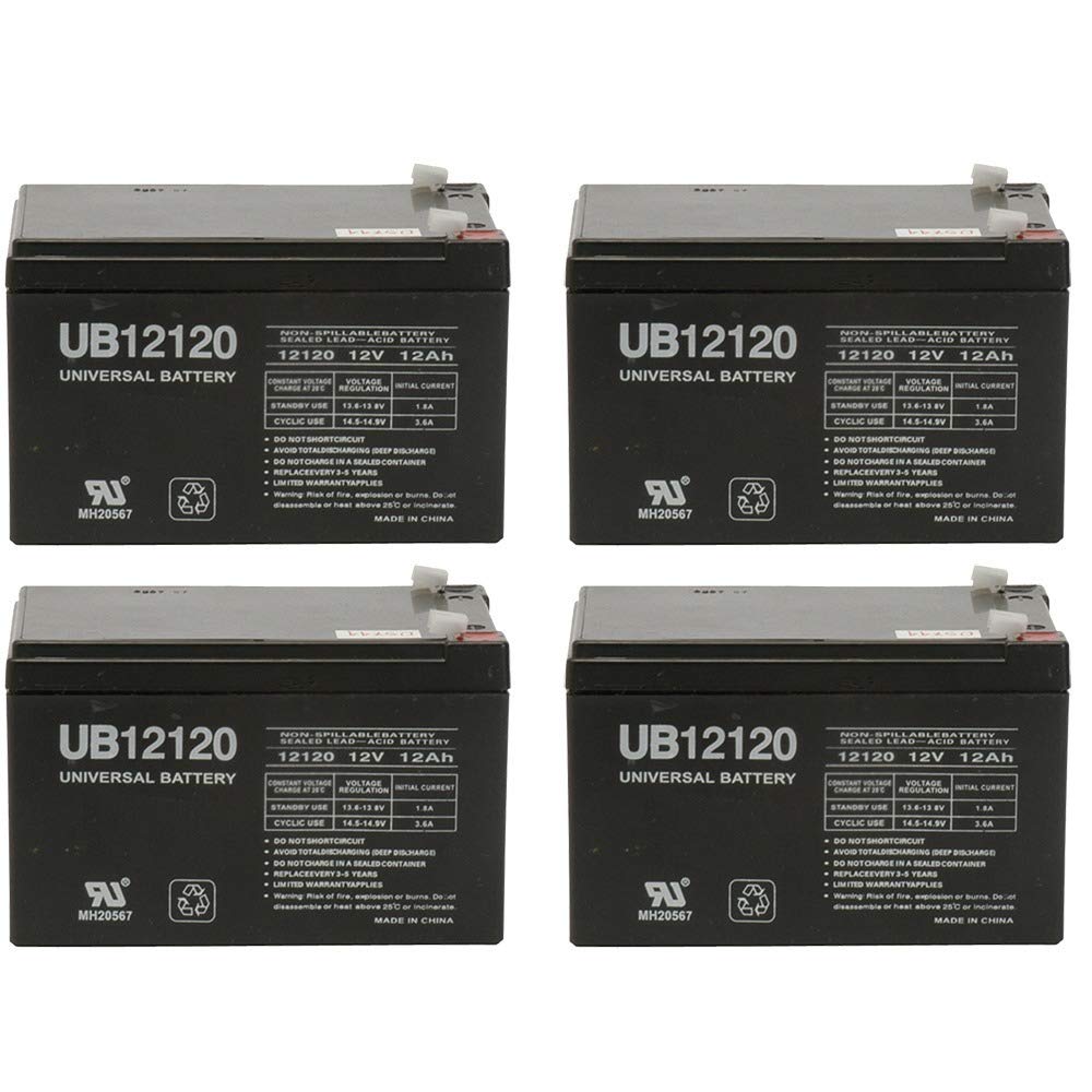 Universal Power Group 12V 12Ah Replacement Battery for Electra Scoot-N-Go 88703 Electric Scooter & E-Bike - 4 Pack - Perfect for Commuting, Leisure Riding & Outdoor Adventures