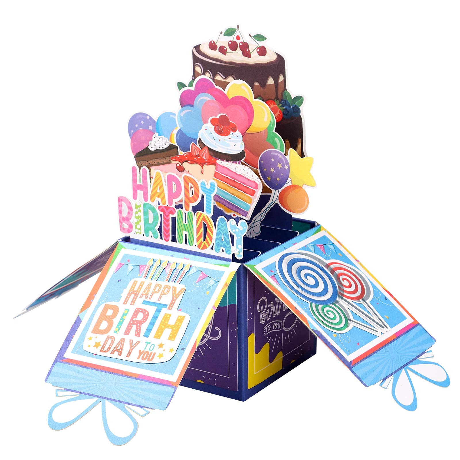 3D Pop Up Birthday Card - Happy Birthday Greeting Cards with Envelope & Blank Card - Perfect Birthday Gifts for Kids, Women, Men, Wife, Husband, Mom, Dad, Sister & Friends | Great for Birthday Parties, Surprise Gifts & Special Occasions