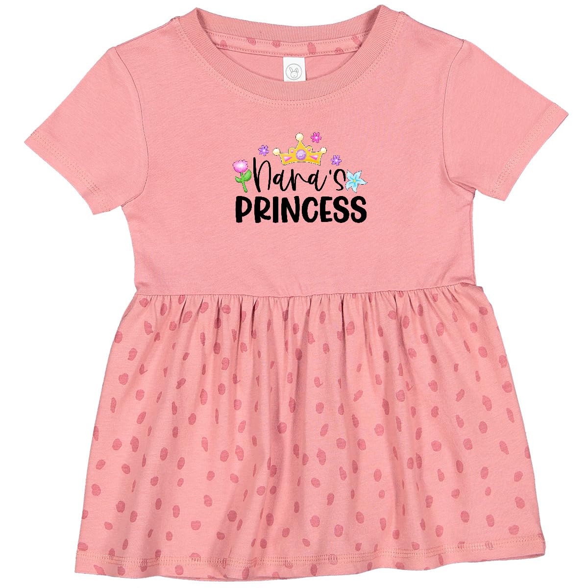 Inktastic Princess Crown Flower Baby Dress for Special Occasions