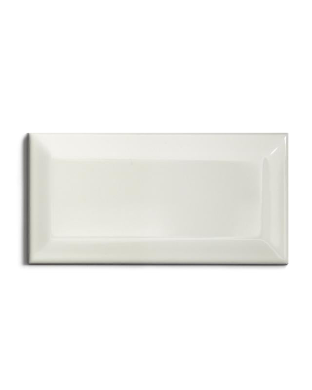 Kakel Victoria Facade Edge 7.5 x 15 cm Ivory White Glossy Tile - Perfect for Kitchen Backsplash & Bathroom Wall Decor