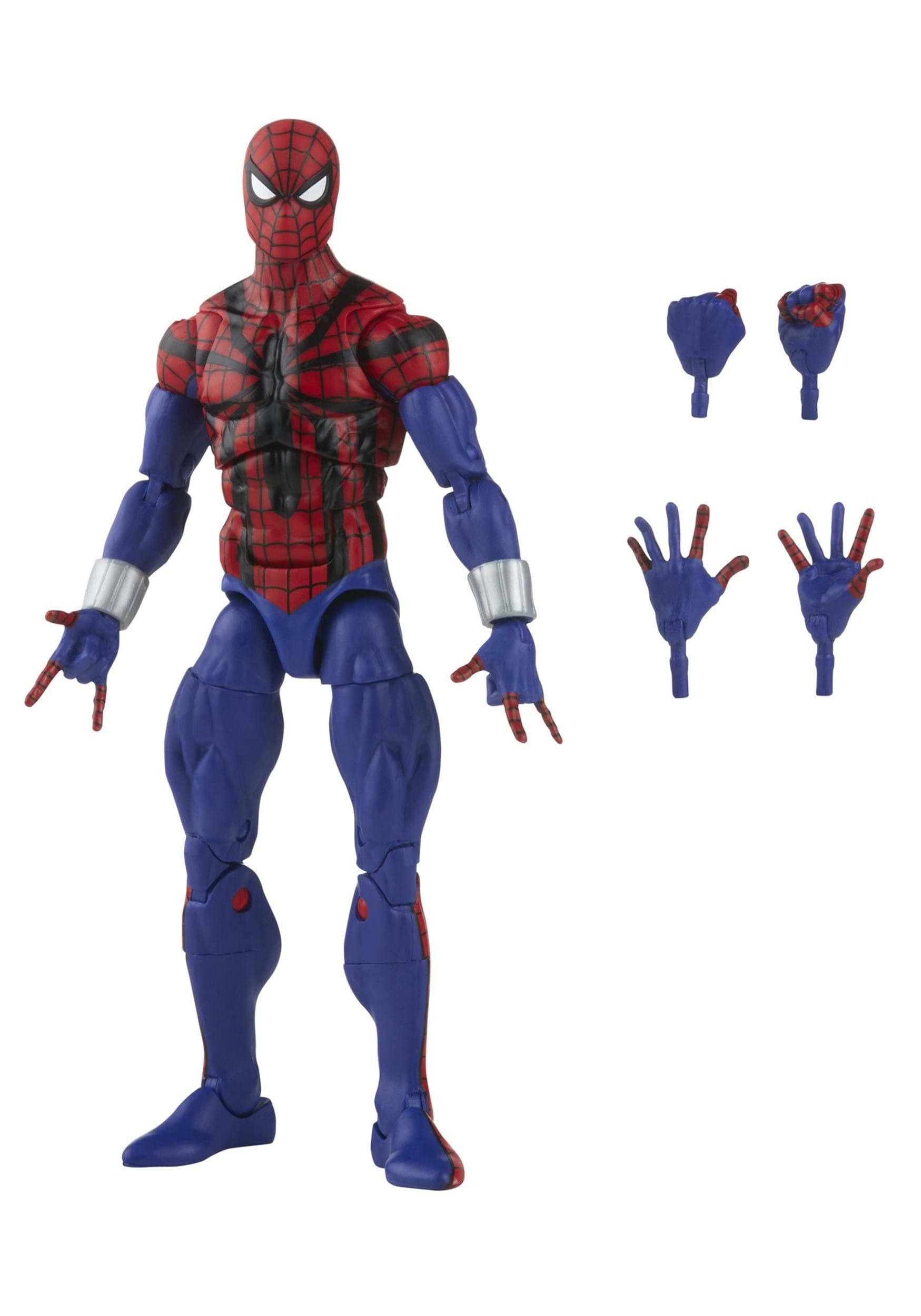 Spider-Man Marvel Legends Series 6-inch Ben Reilly Action Figure Toy with 5 Accessories (4 Hands + Web FX) | Collectible Superhero Figure for Display & Play | Perfect for Marvel Fans, Gift Giving & Action Figure Collections