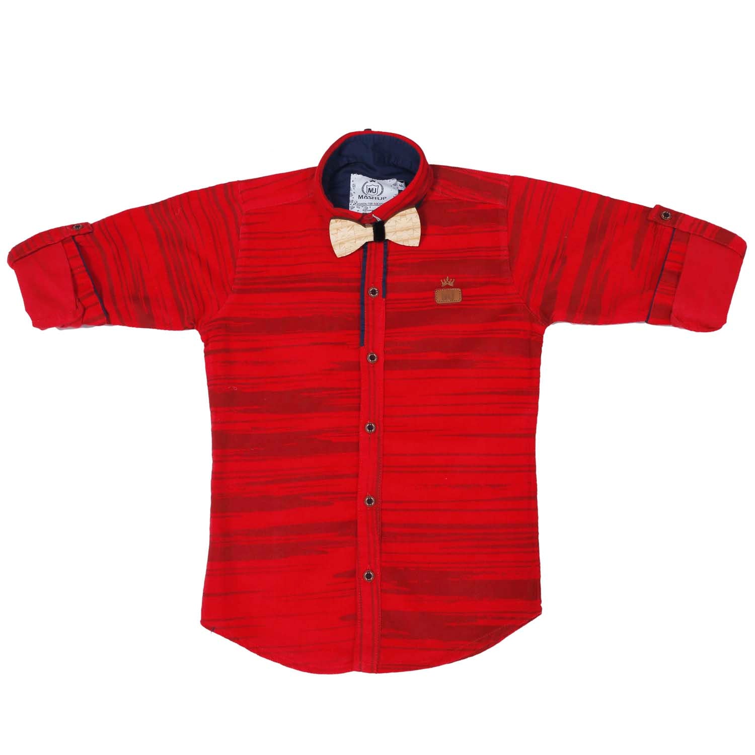 Stylish MashUp Striped Red Shirt for Men & Women | Trendy Casual Wear for Outings, Dates & Everyday Fashion | Comfortable Cotton Blend Top