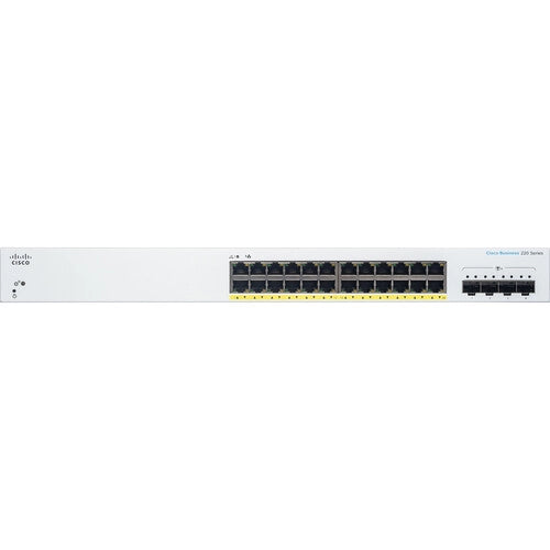 Cisco CBS220 24-Port Gigabit PoE+ Managed Switch with 4 SFP+ Ports | Network Switch for Small Business & Office | High-Speed Data Transfer & Power Over Ethernet