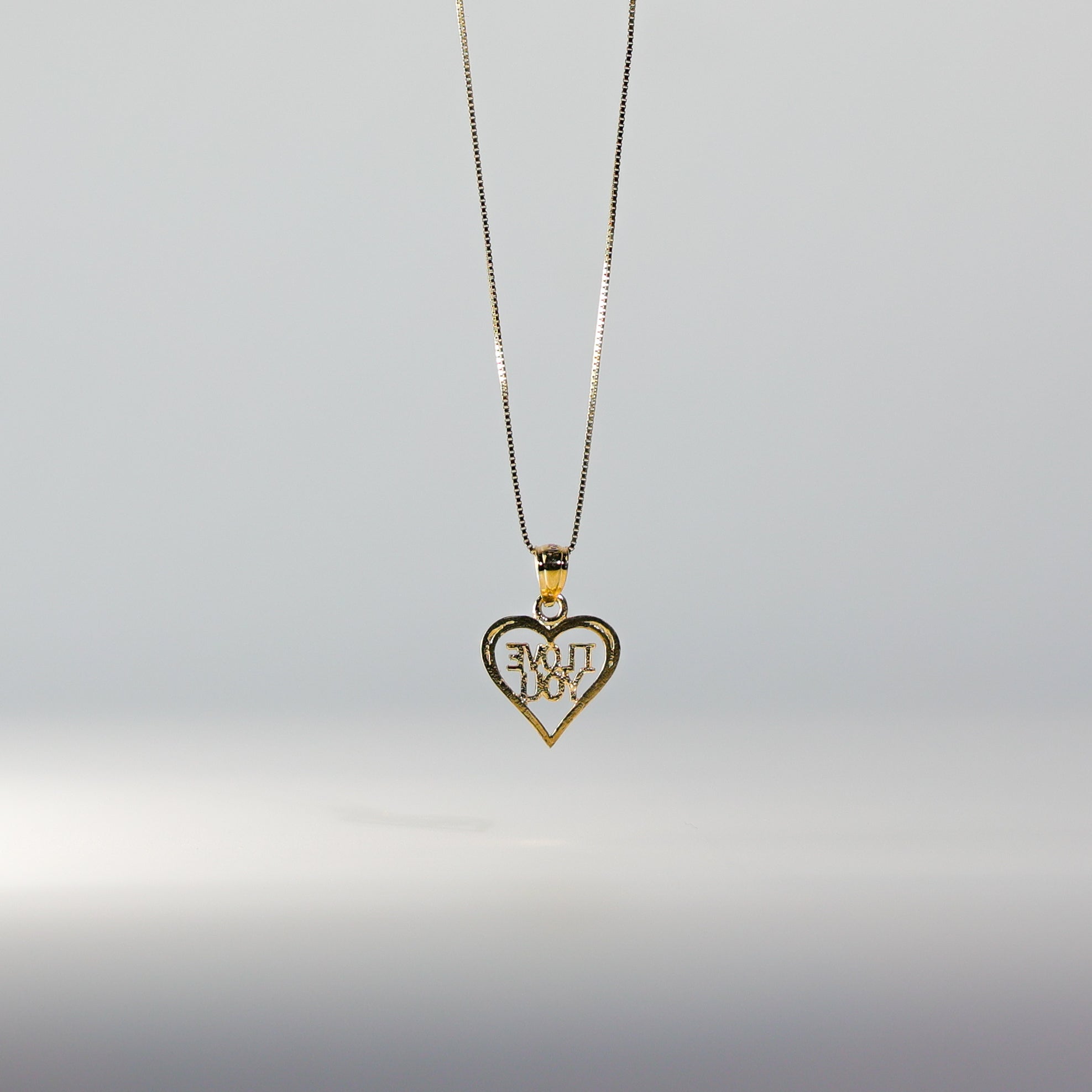 Gold I Love You Heart Pendant Necklace PT1824 - Romantic Gift for Her, Anniversary, Valentine's Day & Special Occasions