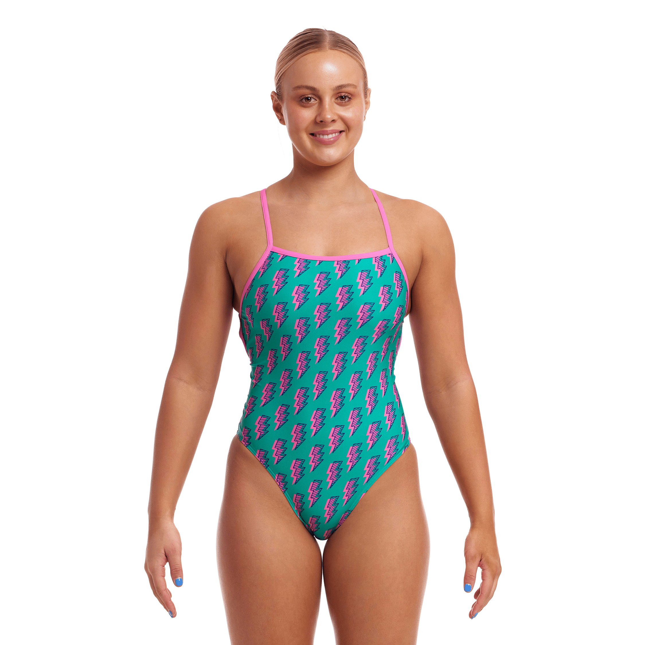 Funkita Zip Zap Strapped In Women's One Piece Swimsuit - Perfect for Swimming, Surfing & Beach Activities