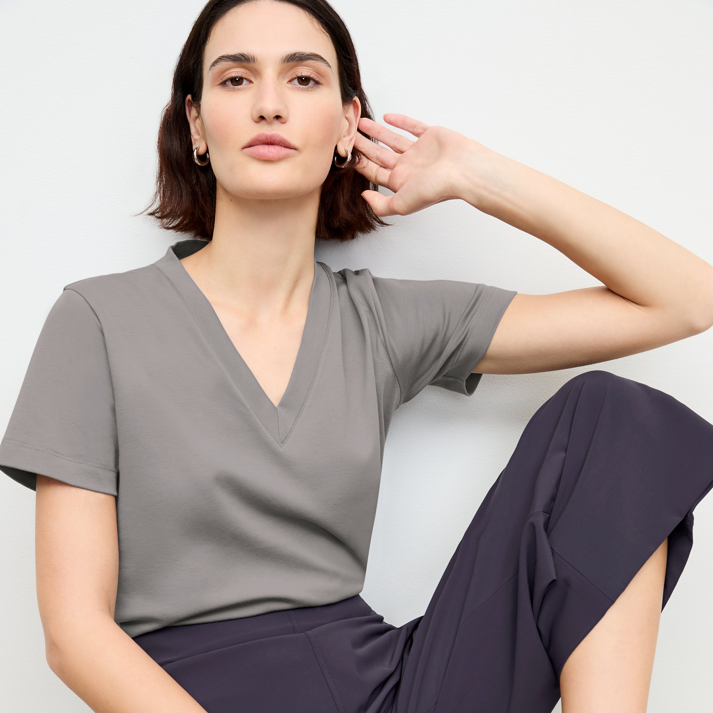 Elena Travel Culotte Pants - OrigamiTech Wrinkle-Free Cool Charcoal for Women | Perfect for Business Trips & Casual Outings