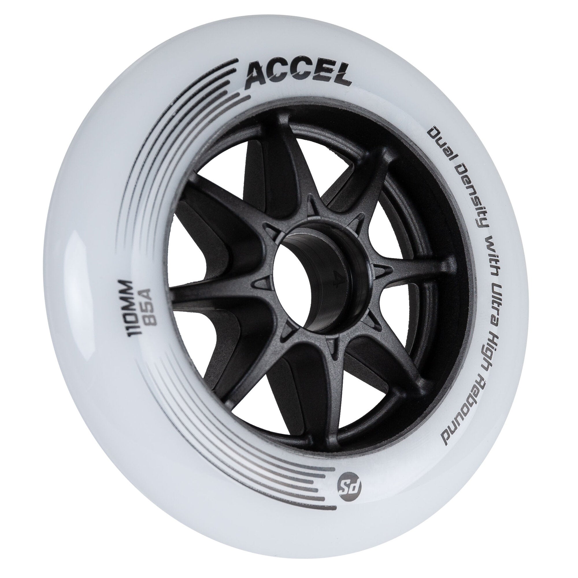 ACCEL 110mm 85A Skateboard Wheels - 8 Pack - High Performance for Street & Park Skating