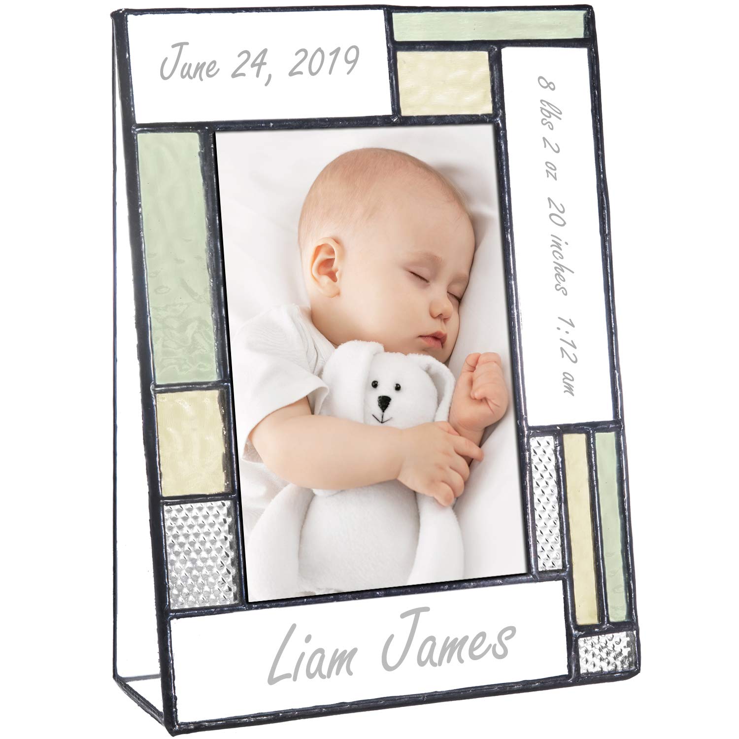 Personalized Baby Photo Frame 4x6 - Nursery Decor for Newborn Gift