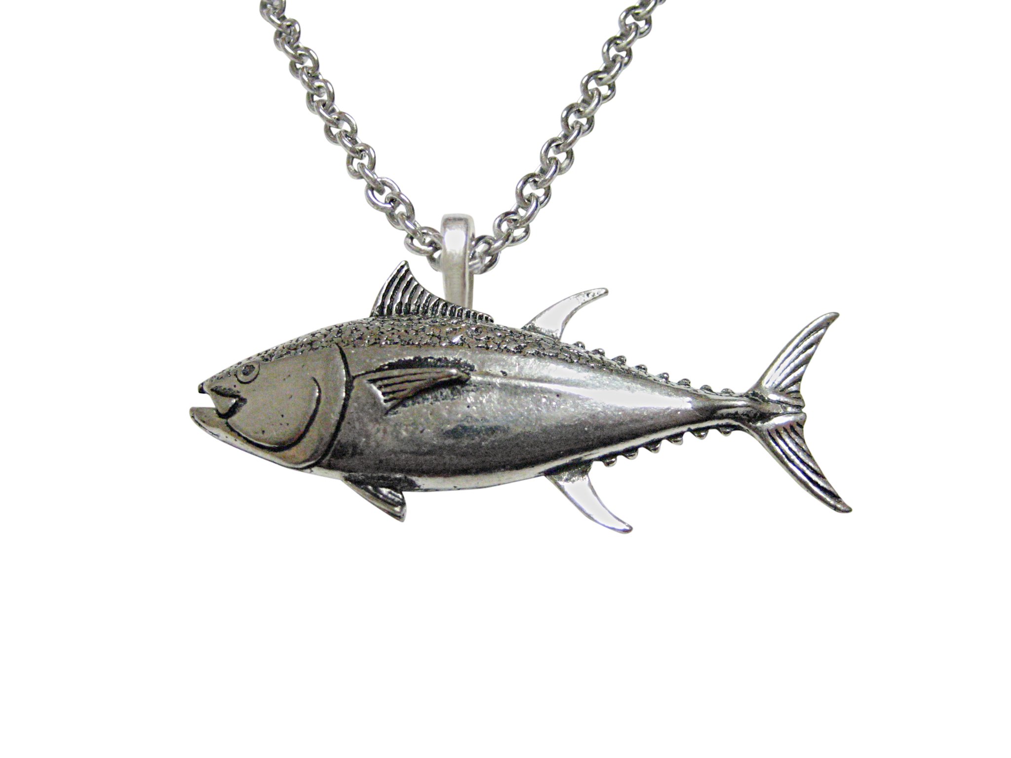 Kiola Designs Elegant Tuna Fish Pendant Necklace - 925 Sterling Silver Handmade Jewelry for Women - Perfect Gift for Birthday, Anniversary & Everyday Wear
