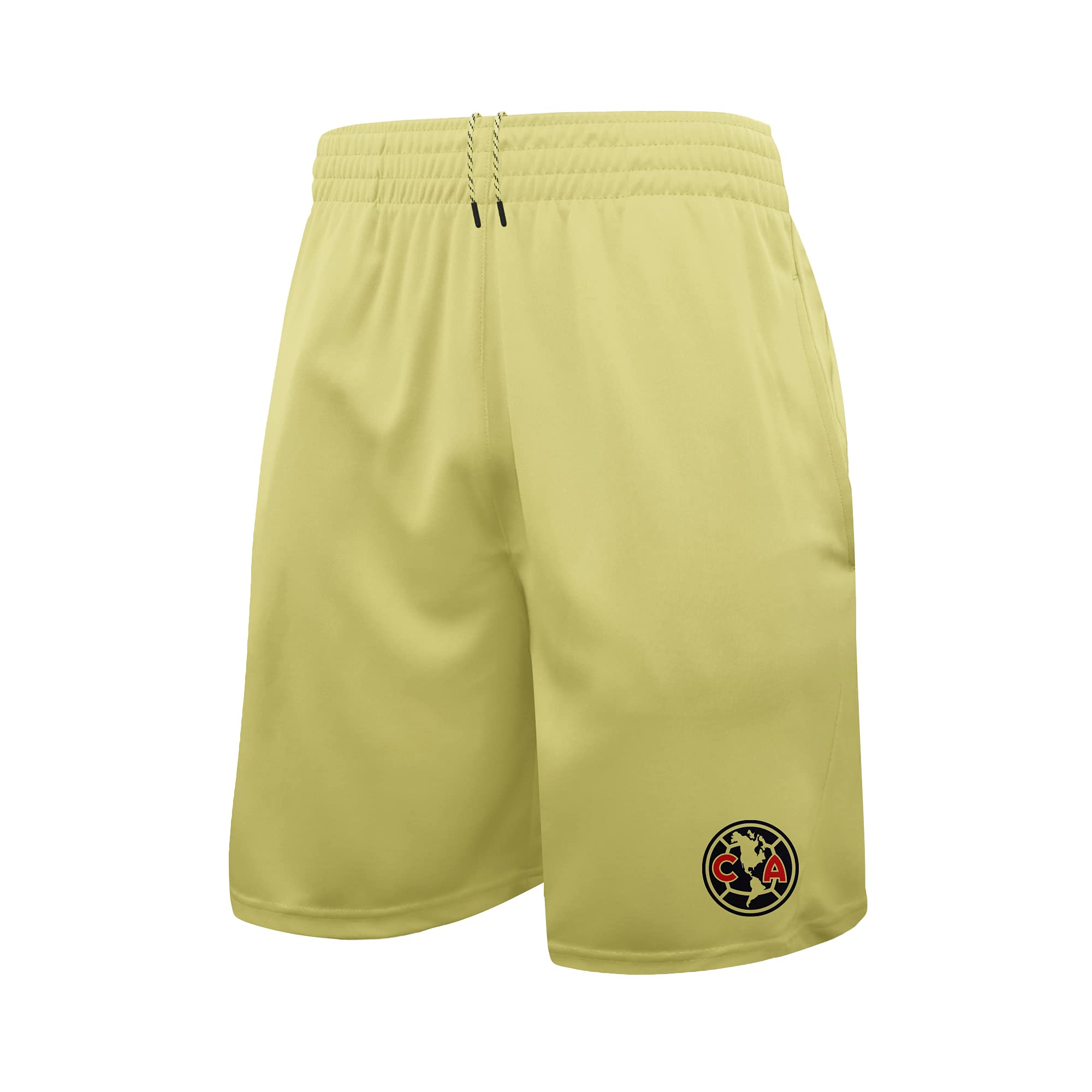 Icon Sports Men's Club America Official Polyester Soccer Shorts - Breathable Athletic Shorts for Soccer Training, Games & Casual Wear