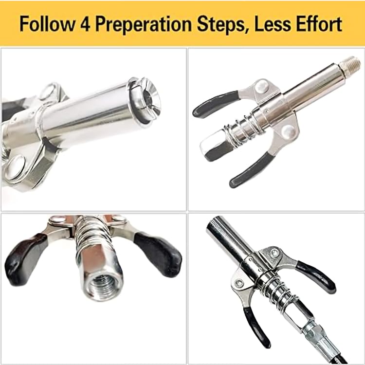 High Pressure Grease Gun Coupler Lock Nozzle 1/8