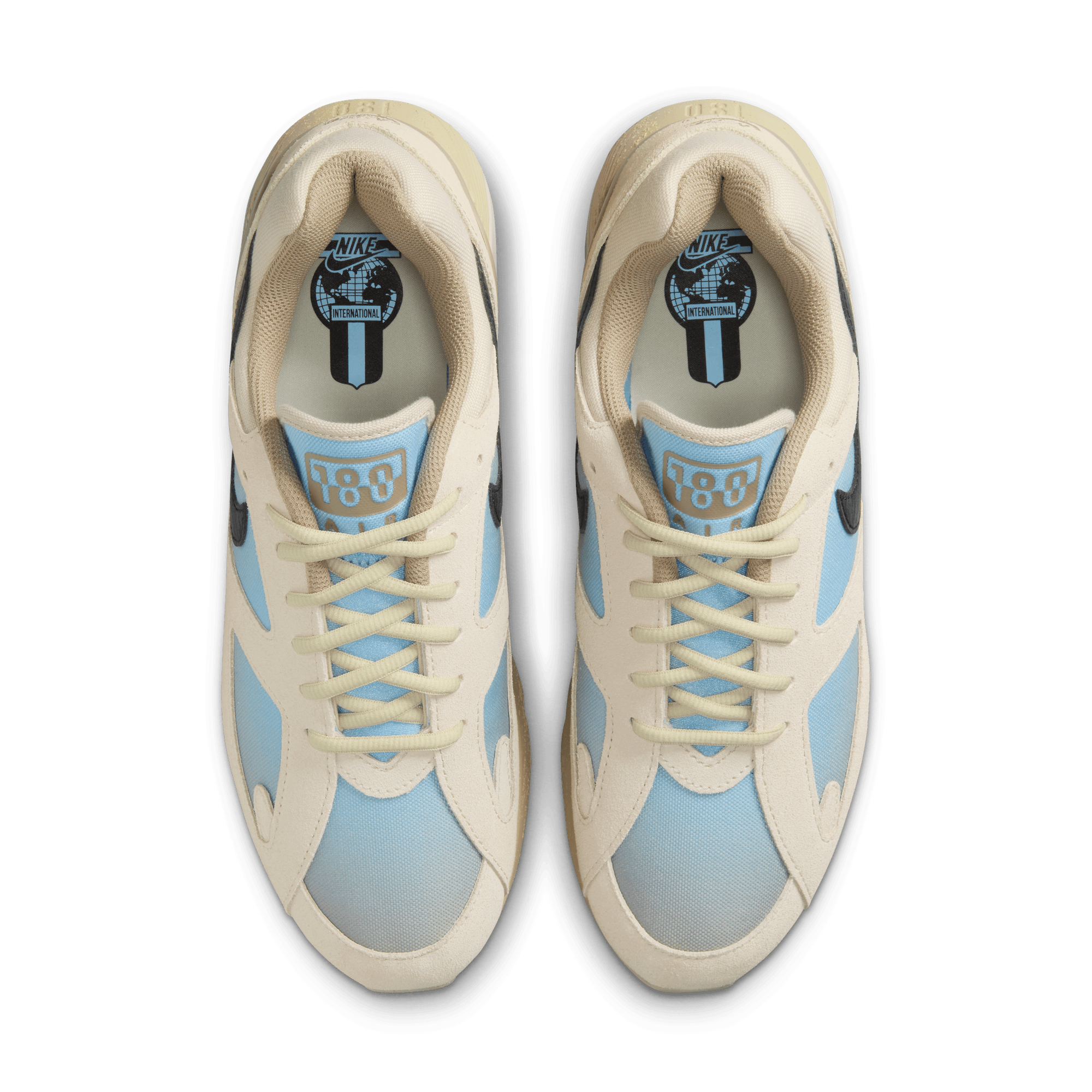 Nike Air 180 Light Khaki/Psychic Blue - Retro Running Shoes for Men | Comfortable Sneakers for Jogging, Gym Workouts & Casual Wear