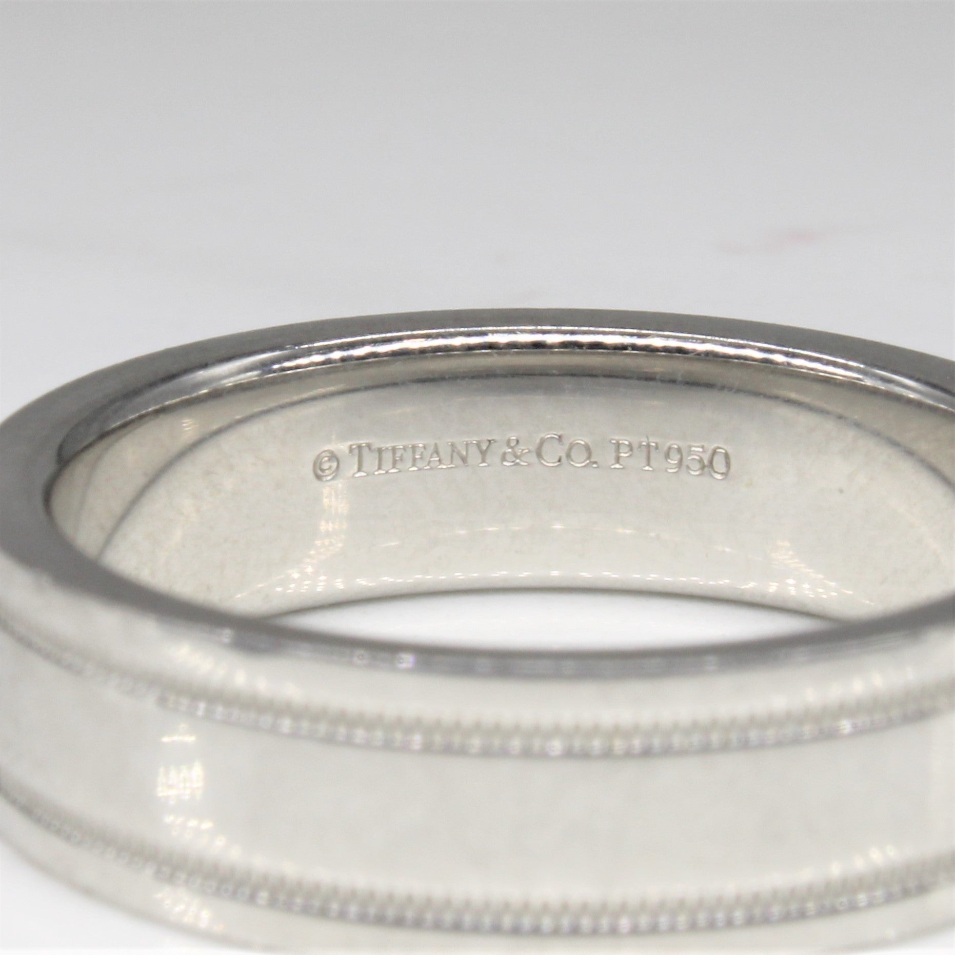 Tiffany & Co Milgrain Wedding Band Ring - Size 9.5 - Elegant Vintage Design for Women, Perfect for Engagement, Anniversary & Special Occasions