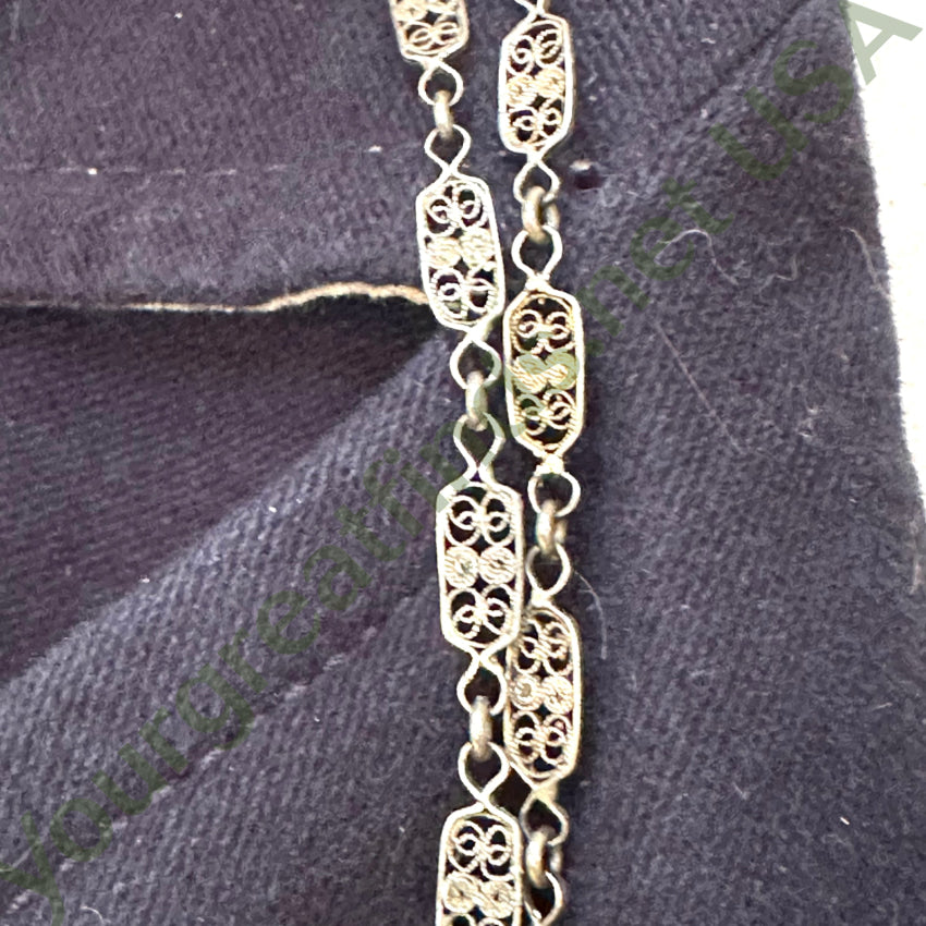Vintage Gold Filled Sterling Silver Filigree Convertible Chain Necklace for Women - Elegant Layering Jewelry for Party, Wedding & Everyday Wear