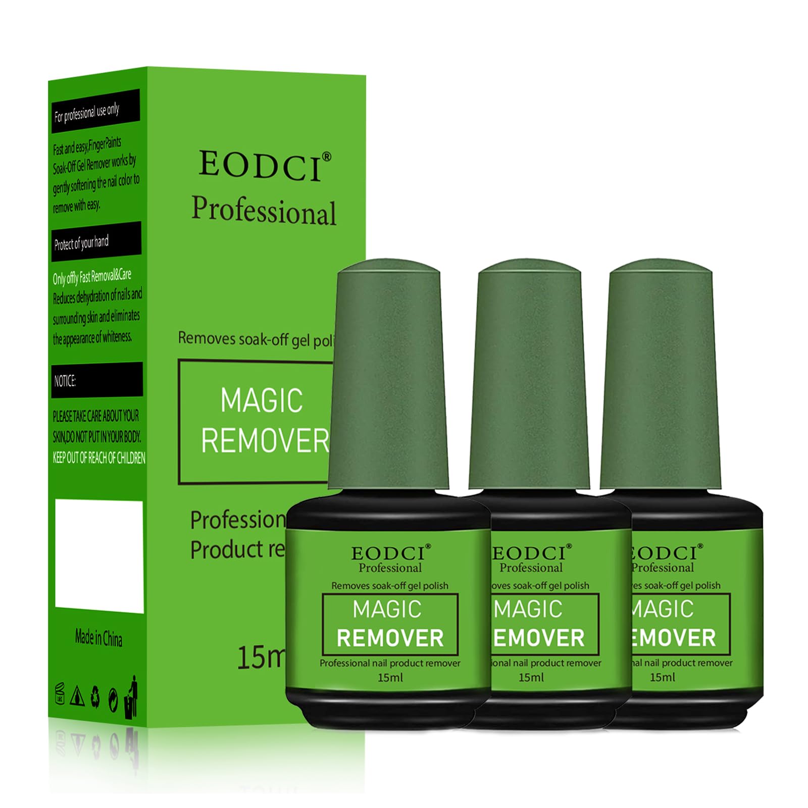 3Pcs Magic Nail Polish Remover - Quick & Easy Soak-Off Gel Polish Remover for Professional Nail Care | Perfect for Home & Salon Use