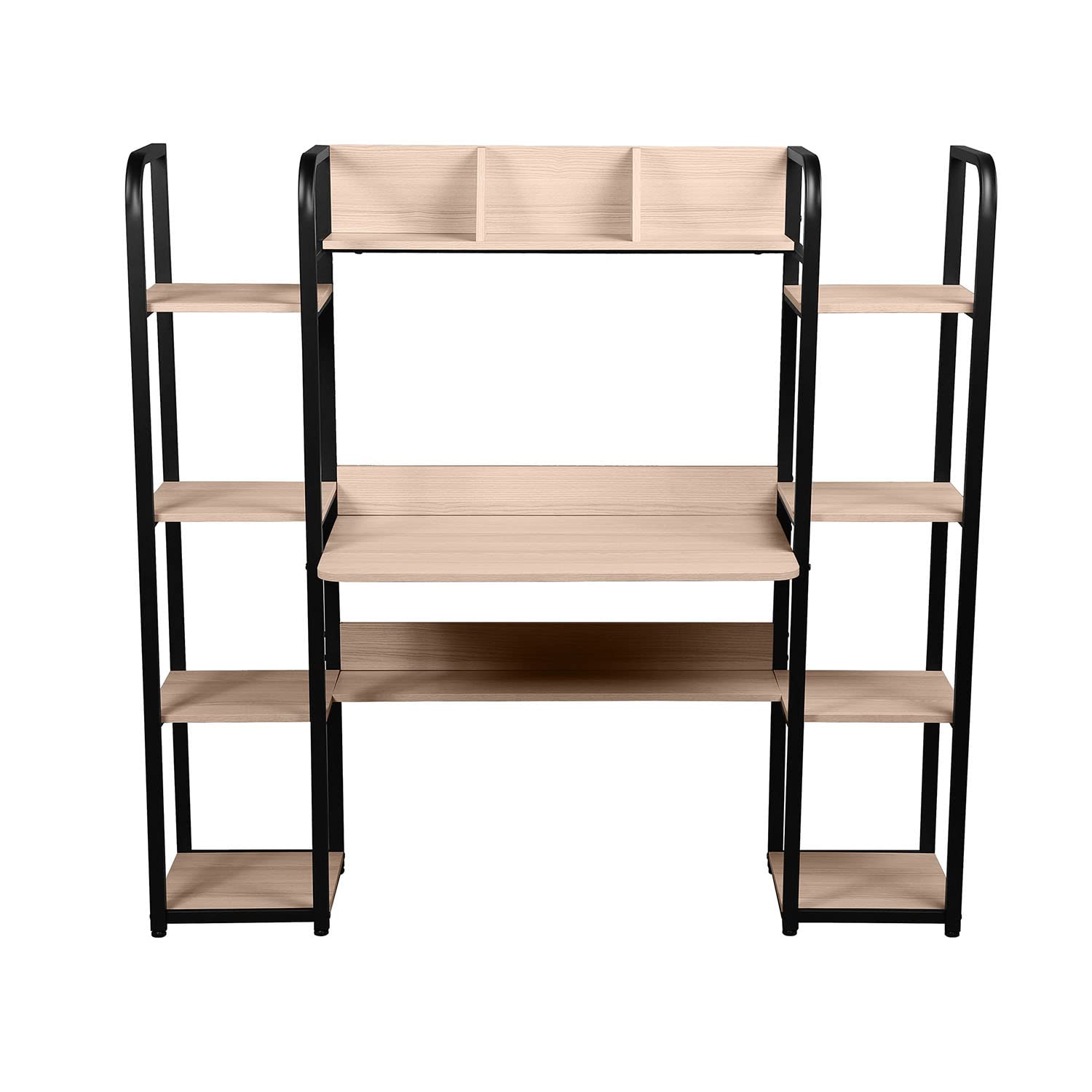 Bidook Adjustable Height Workstation with Storage - Ergonomic Home Office Desk for Remote Work, Study & Crafting - Perfect for Small Spaces & Organization